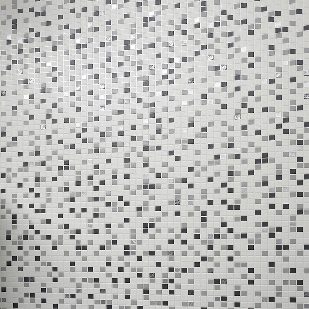 Graham & Brown Checker en blanco y negro 19167 - The Home Depot