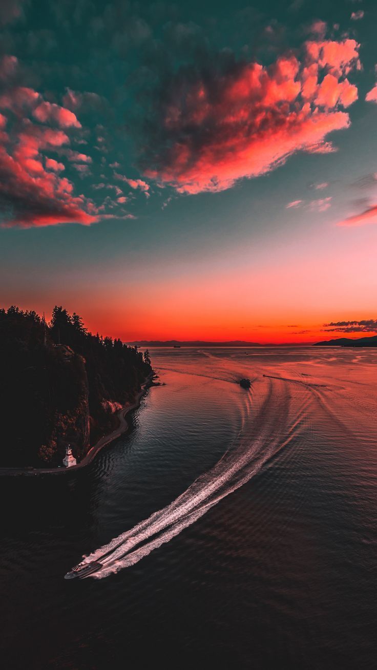 Nature #yacht #sea #sunset #wallpapers hd 4k Hintergrund für Android