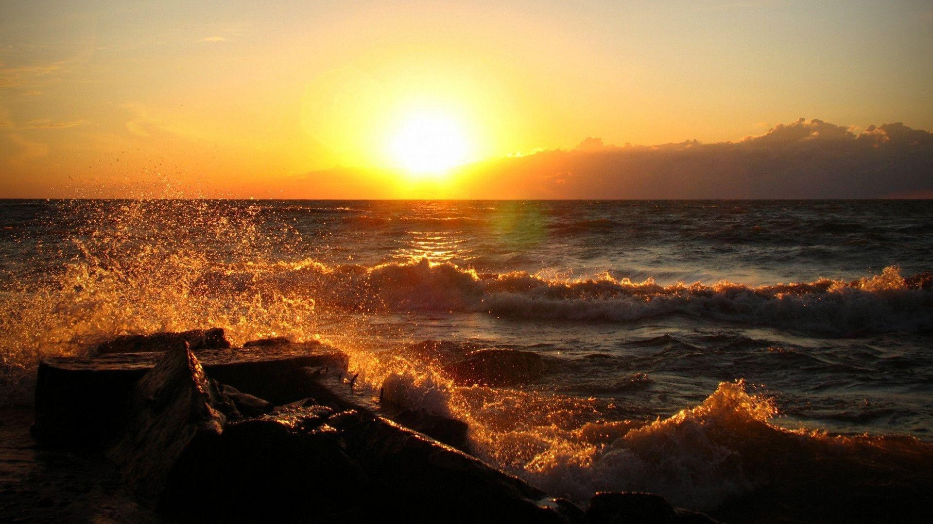 Ocean Sunset Wallpapers - Cueva Wallpaper