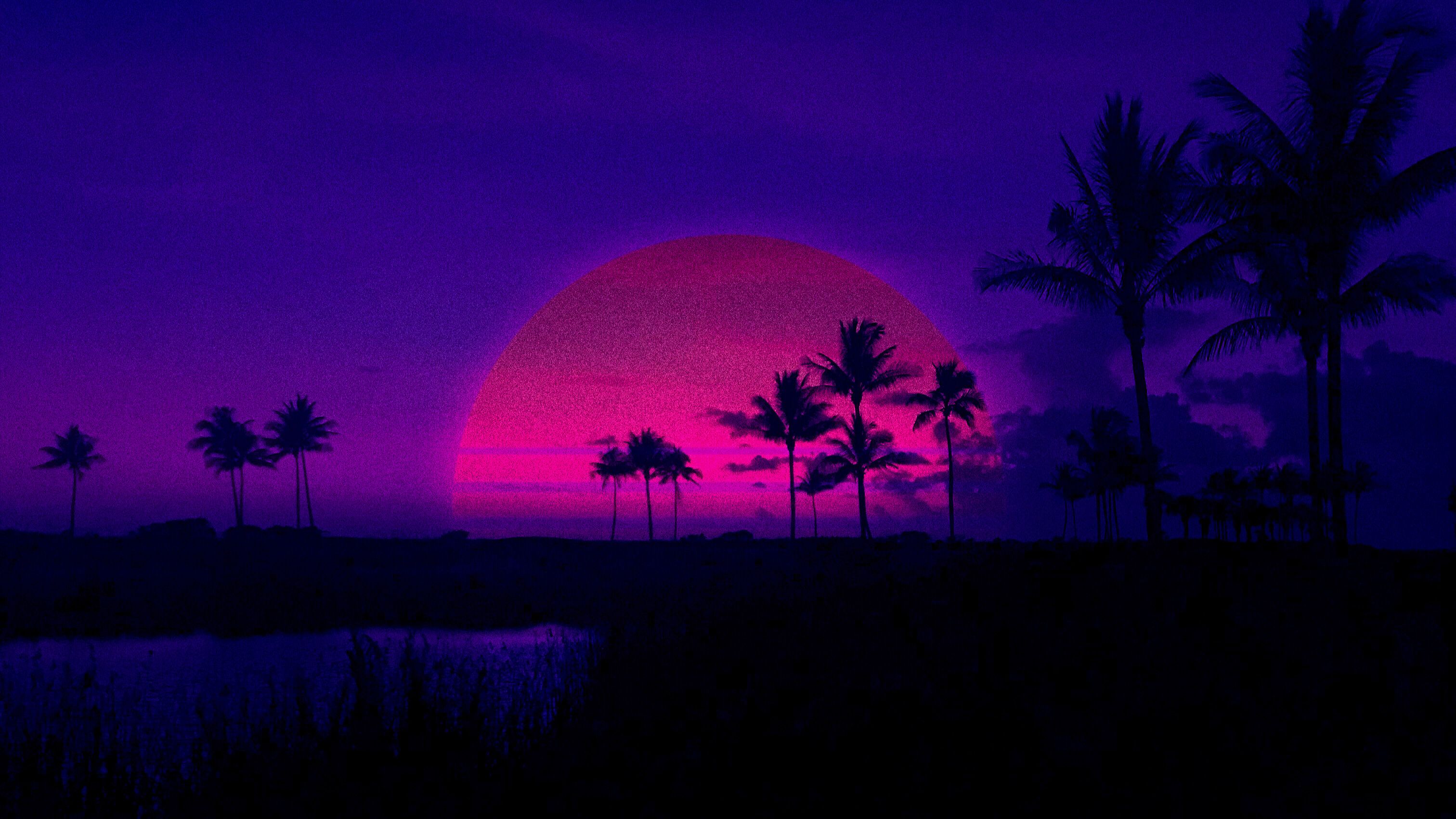 Miami Sunset Artistic, Artista HD, 4k Fondos de pantalla, Imágenes, Fondos