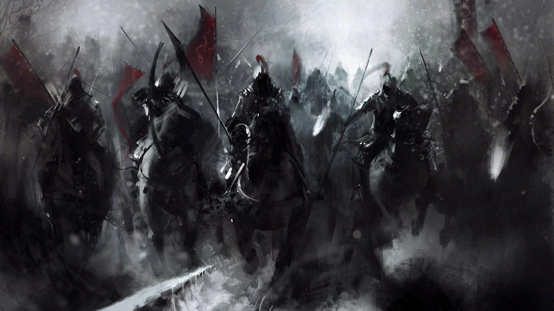 Medieval Battle Painting - fondo de pantalla. El | Tatuajes | Concepto de fantasía