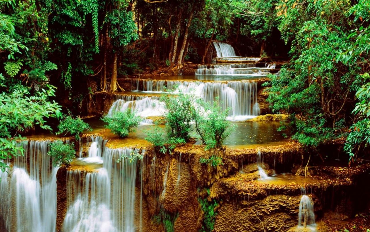 Fondo de pantalla de cascada 1280x804