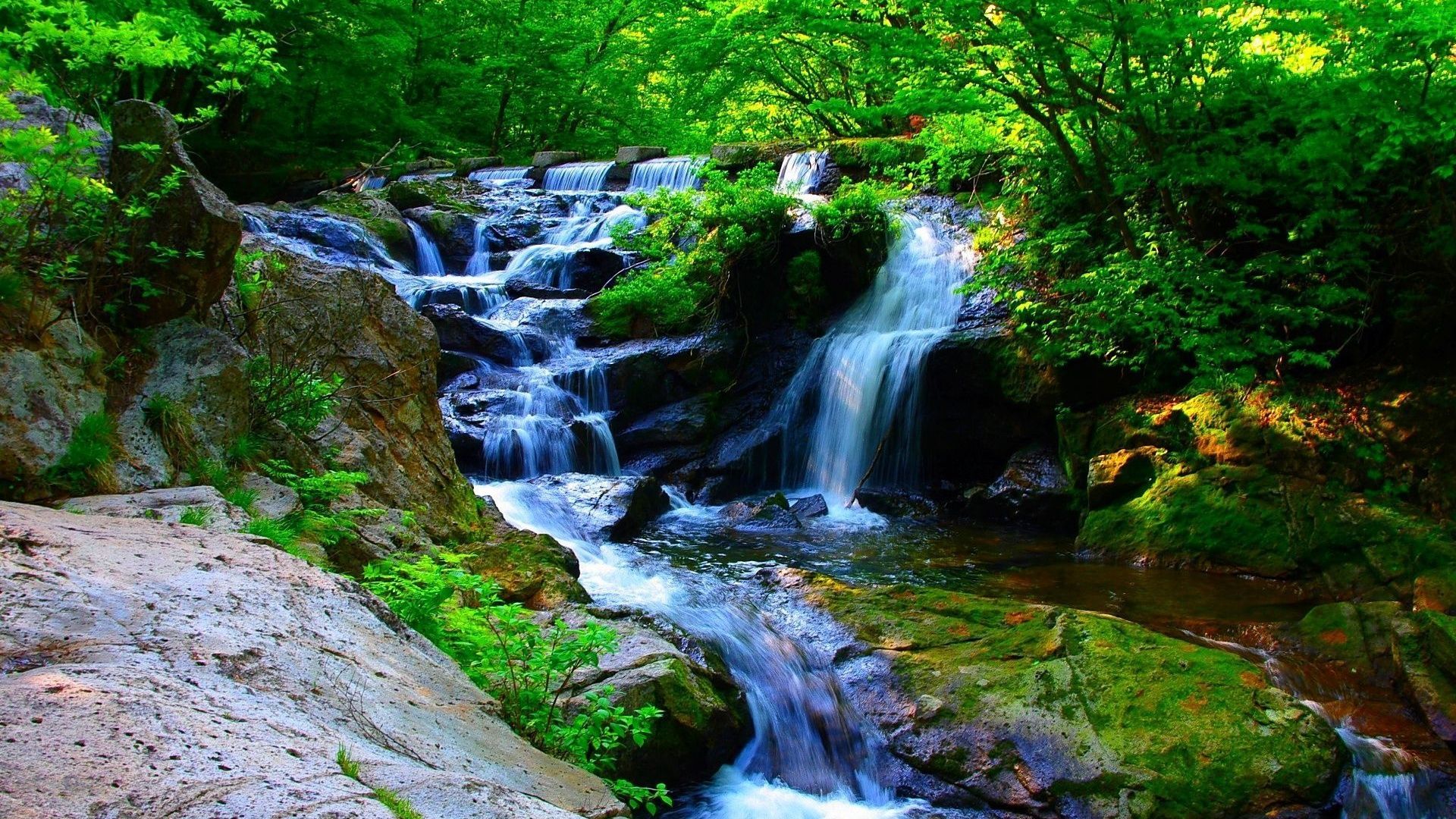 Fondo de pantalla de cascada 1920x1080