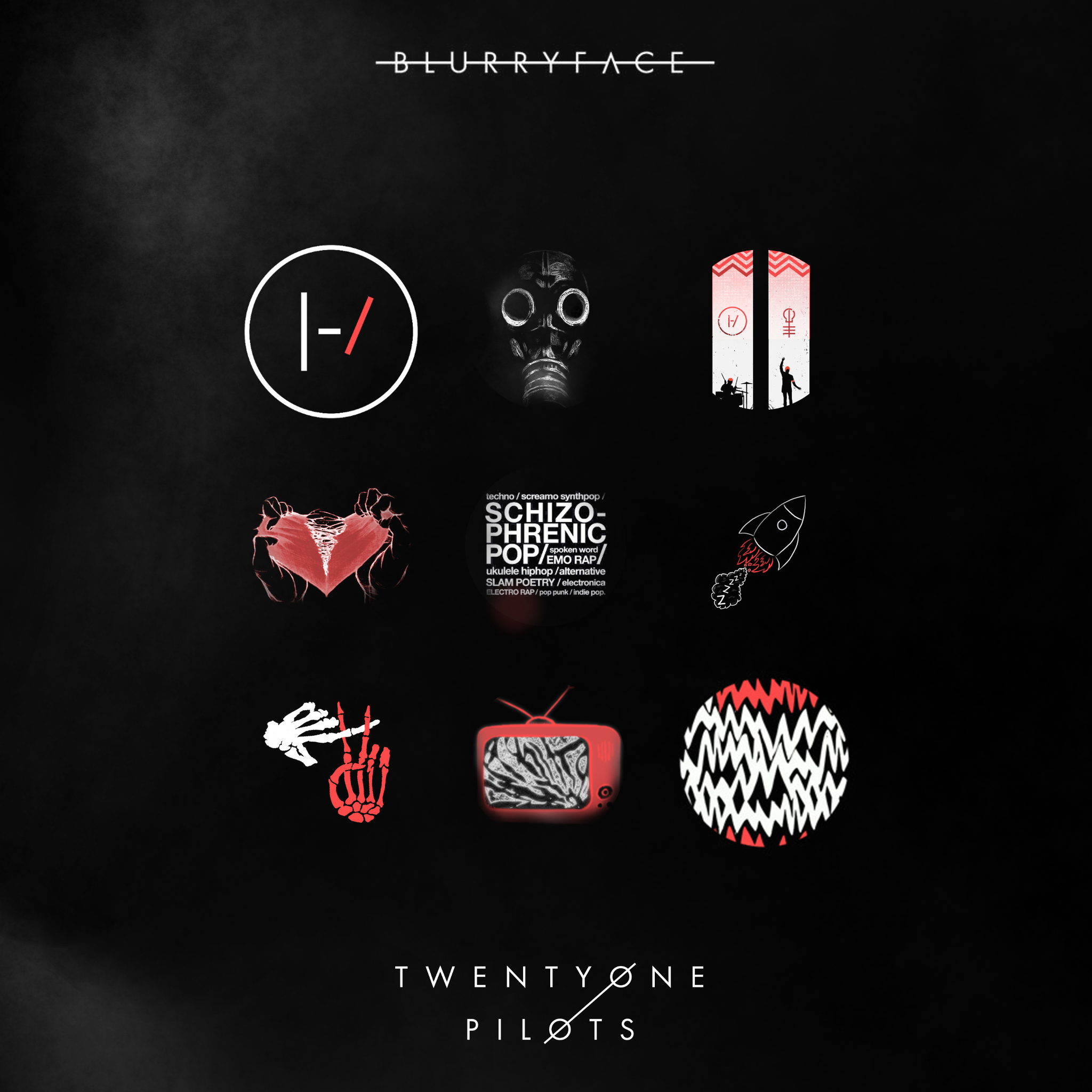 Fondo de pantalla de Twenty One Pilots 2048x2048