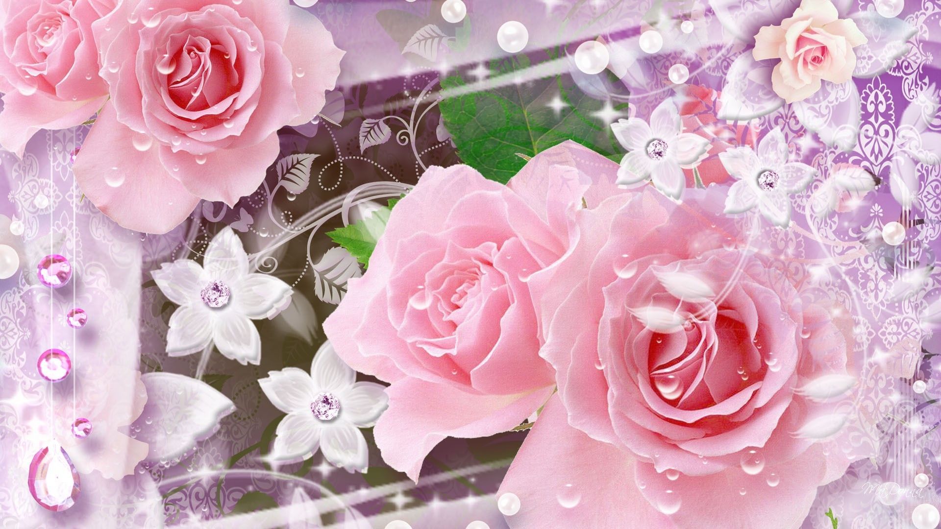 Más de 45 fondos de pantalla de Glitter Flower - Descarga