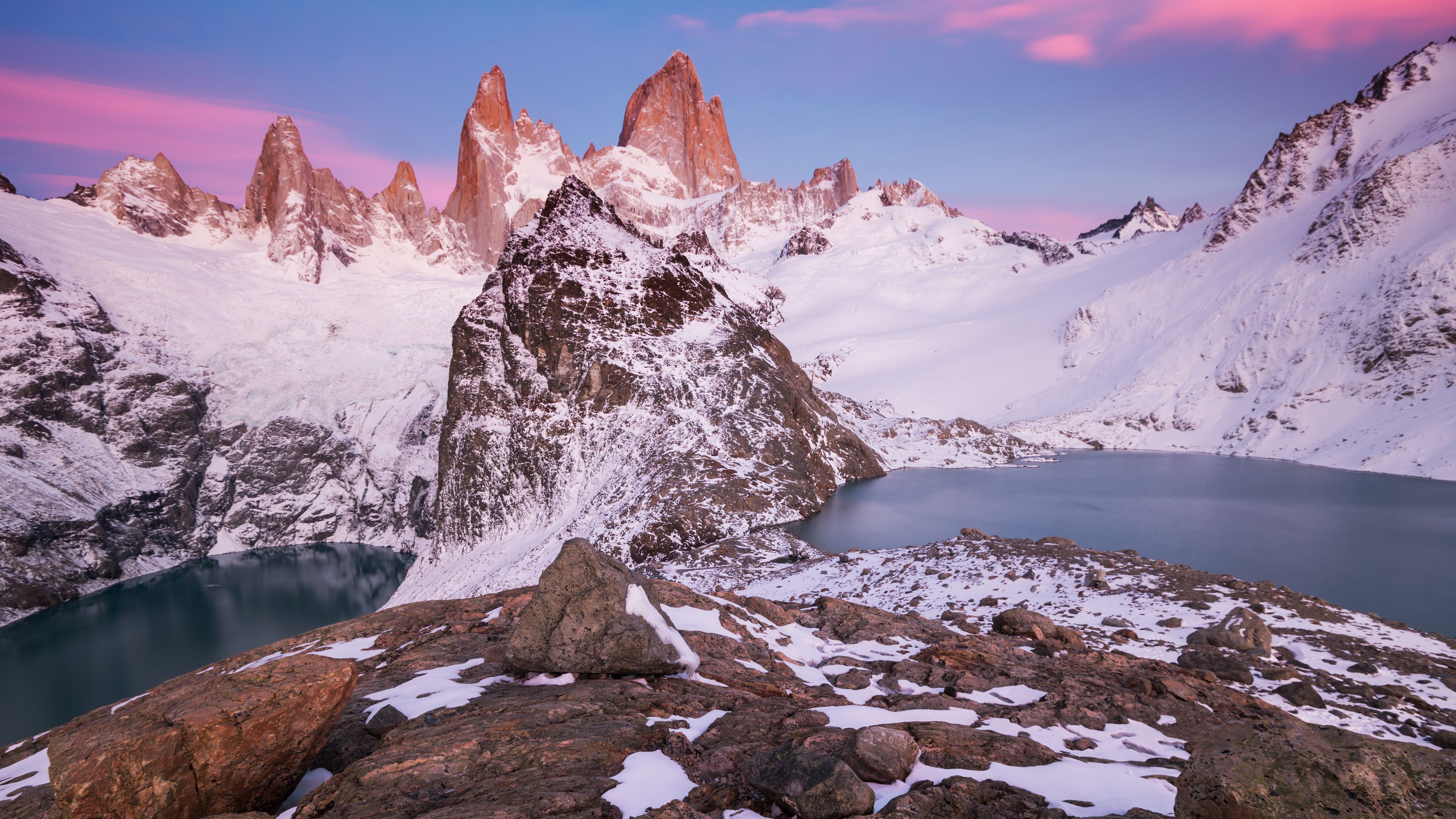 Montañas nevadas 4k, naturaleza HD, fondos de pantalla 4k, imágenes, fondos