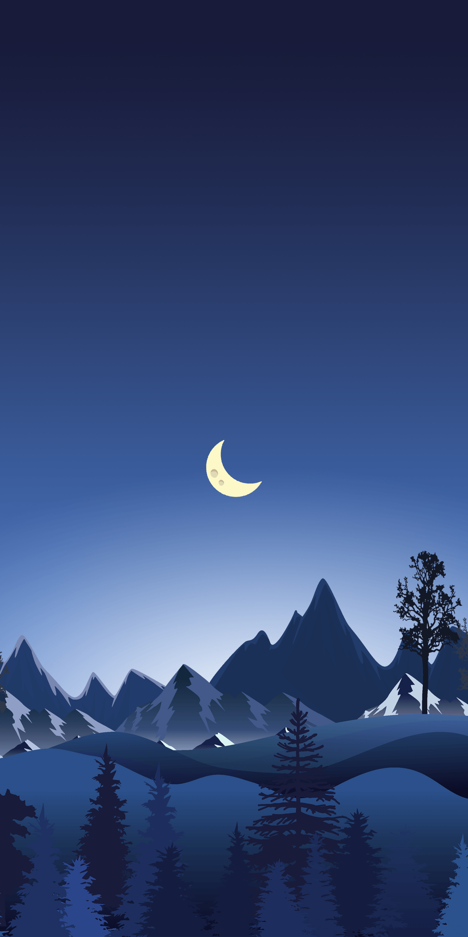 Ilustraciones de fondos nevados para iPhone