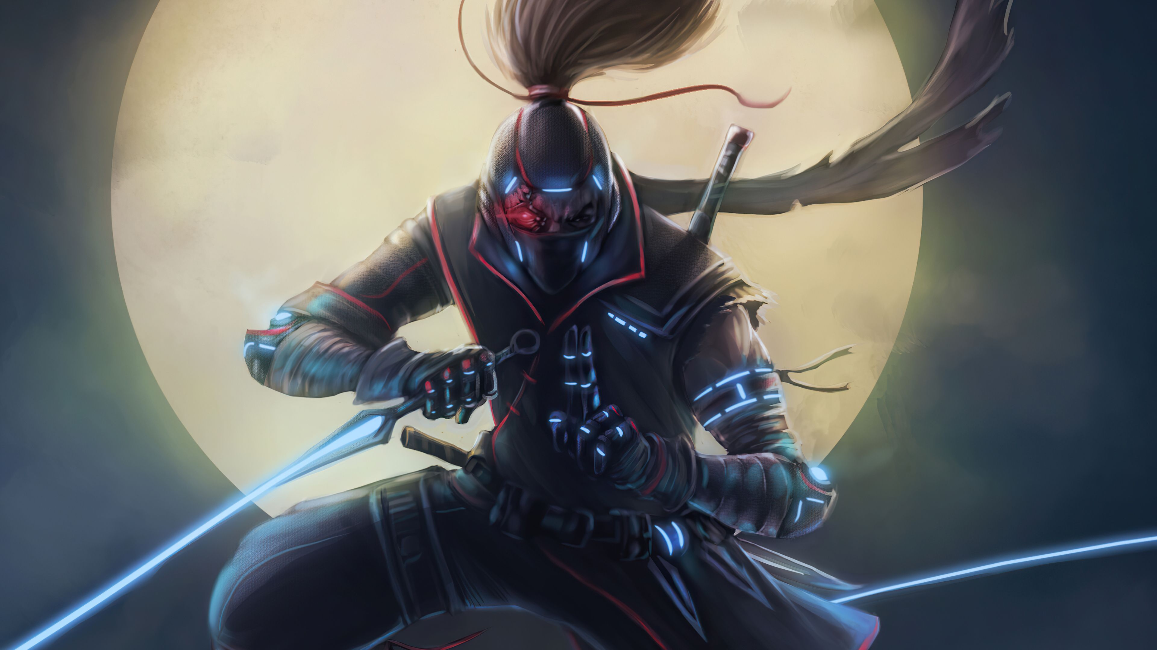 Fondo de pantalla de ninja 3840x2160
