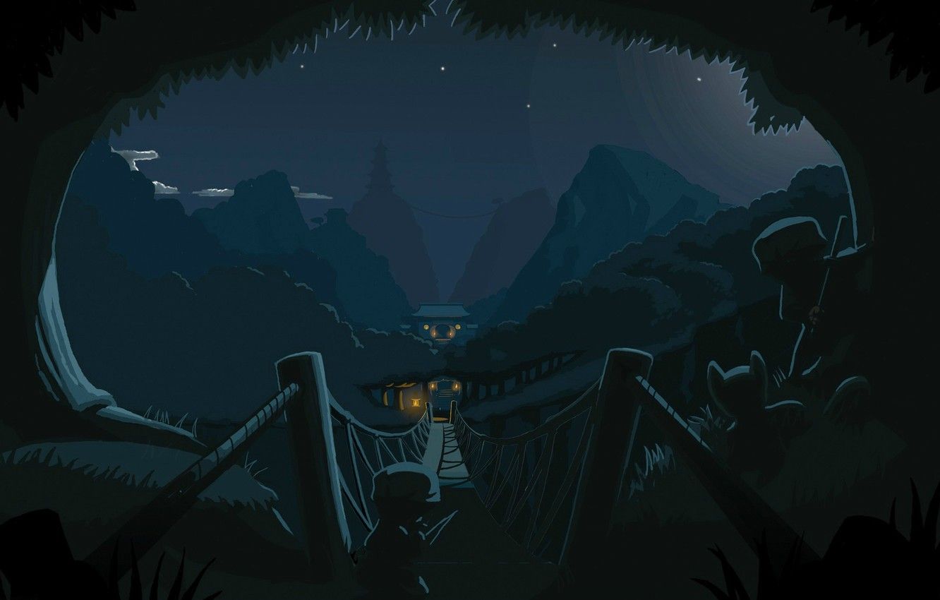 Fondo de pantalla de ninja 1332x850