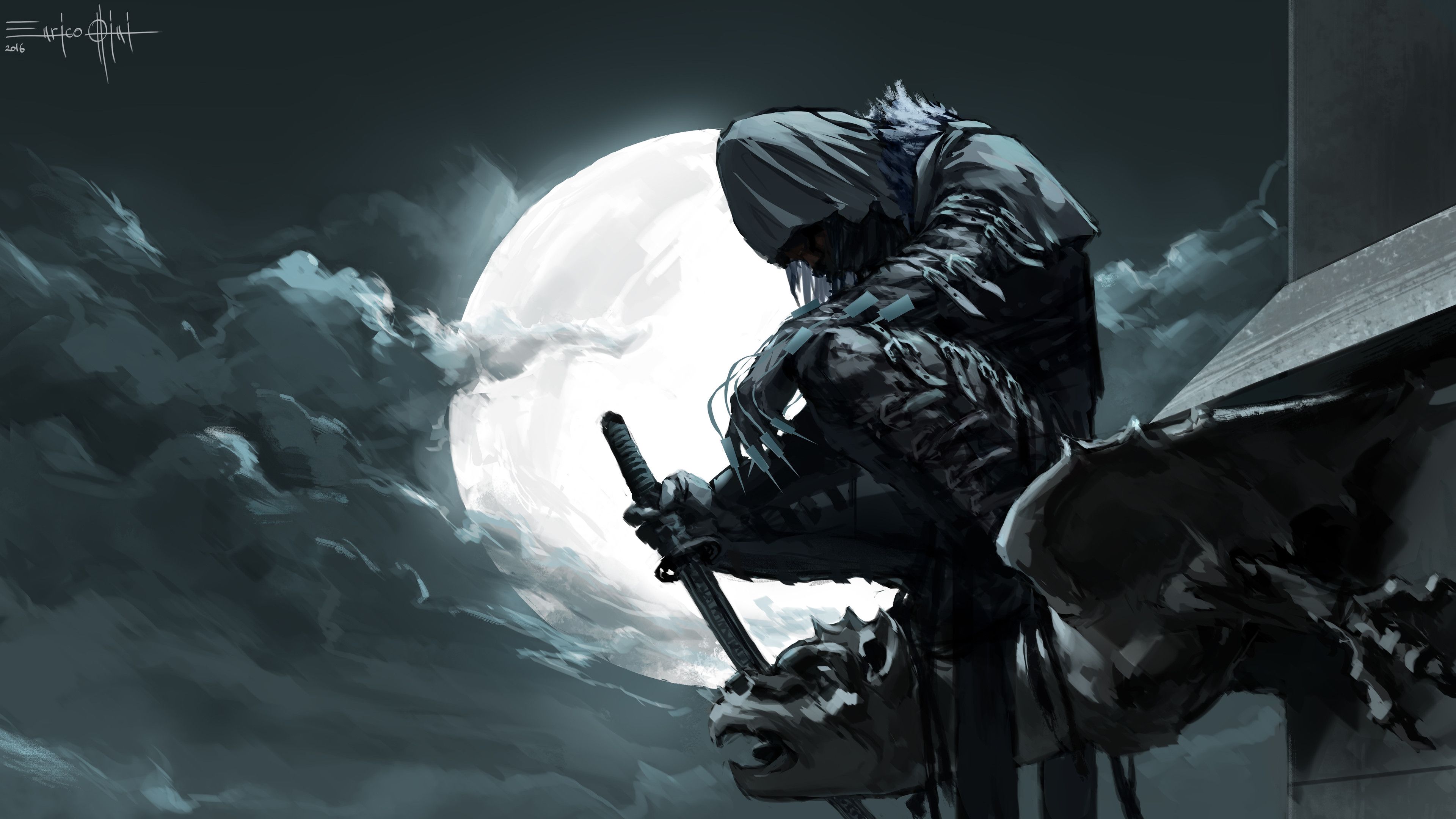 Fondo de pantalla de ninja 3840x2160