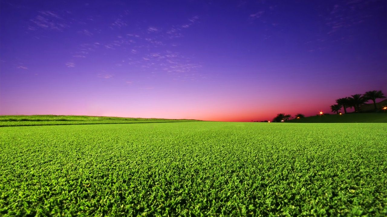 Fondo de pantalla de Golf, Hierba verde, Puesta de sol, HD, Naturaleza, # 2709