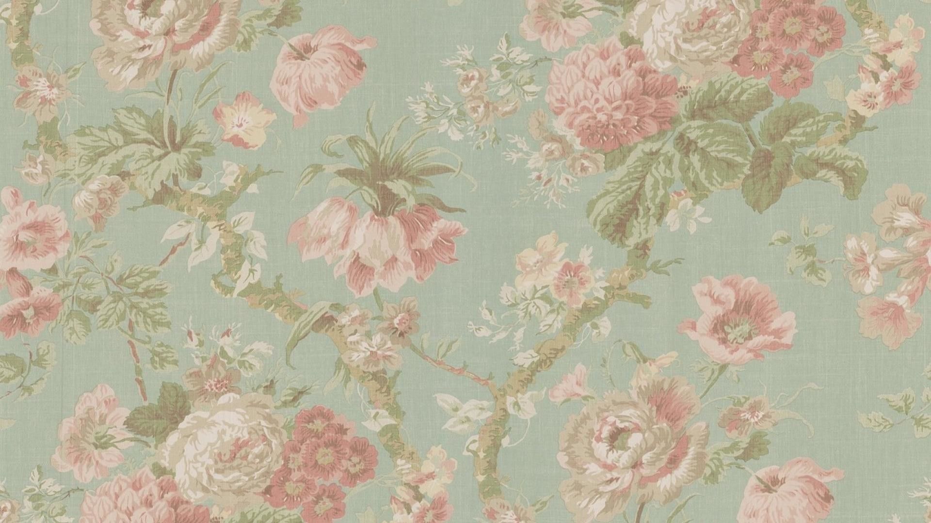 1920x1080 Fondos de pantalla para> Retro Floral Desktop Wallpaper | Dita