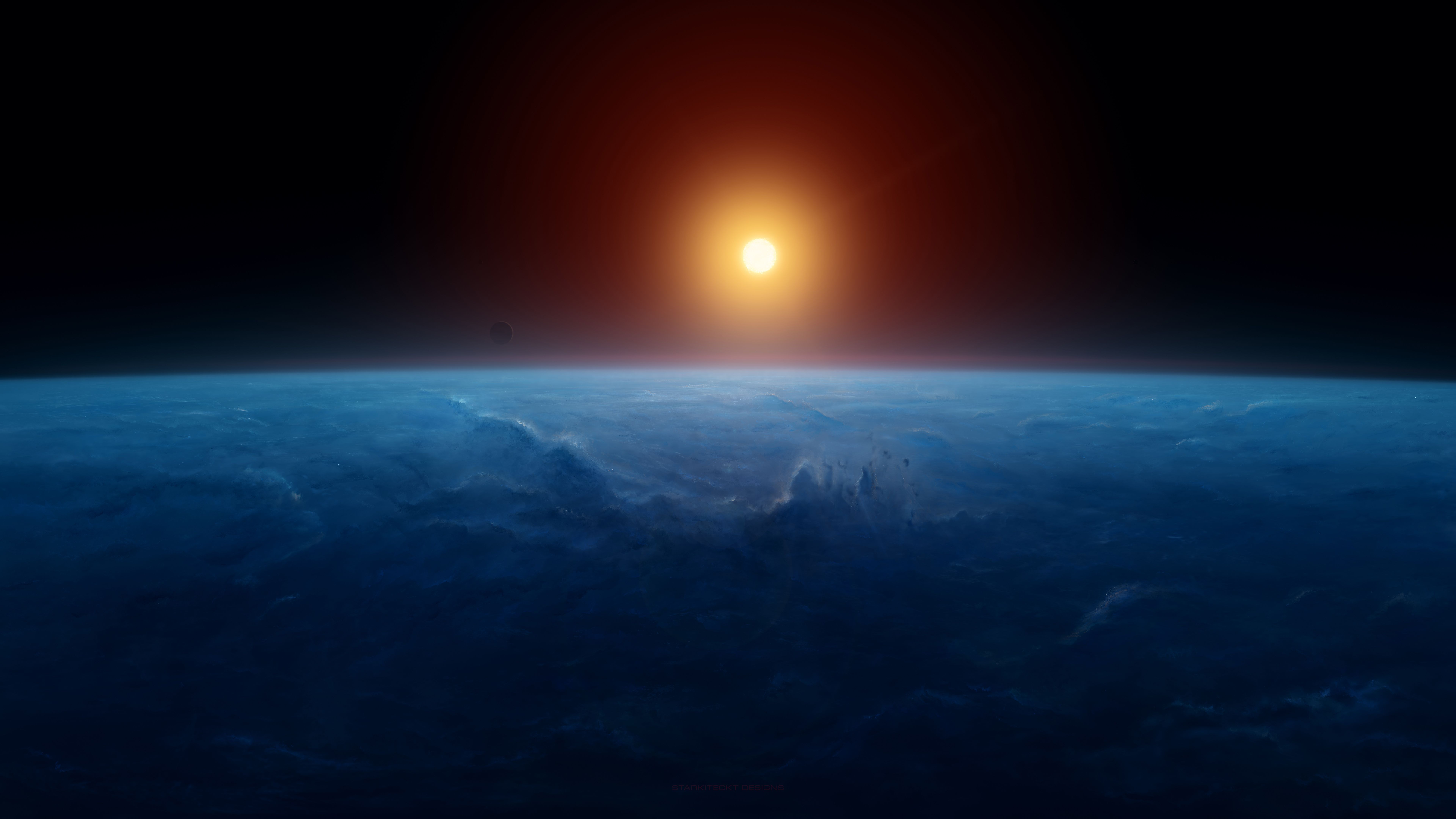 Fondo de pantalla Sol, Tierra, Horizonte, HD, 4K, 8K, Espacio, # 8231