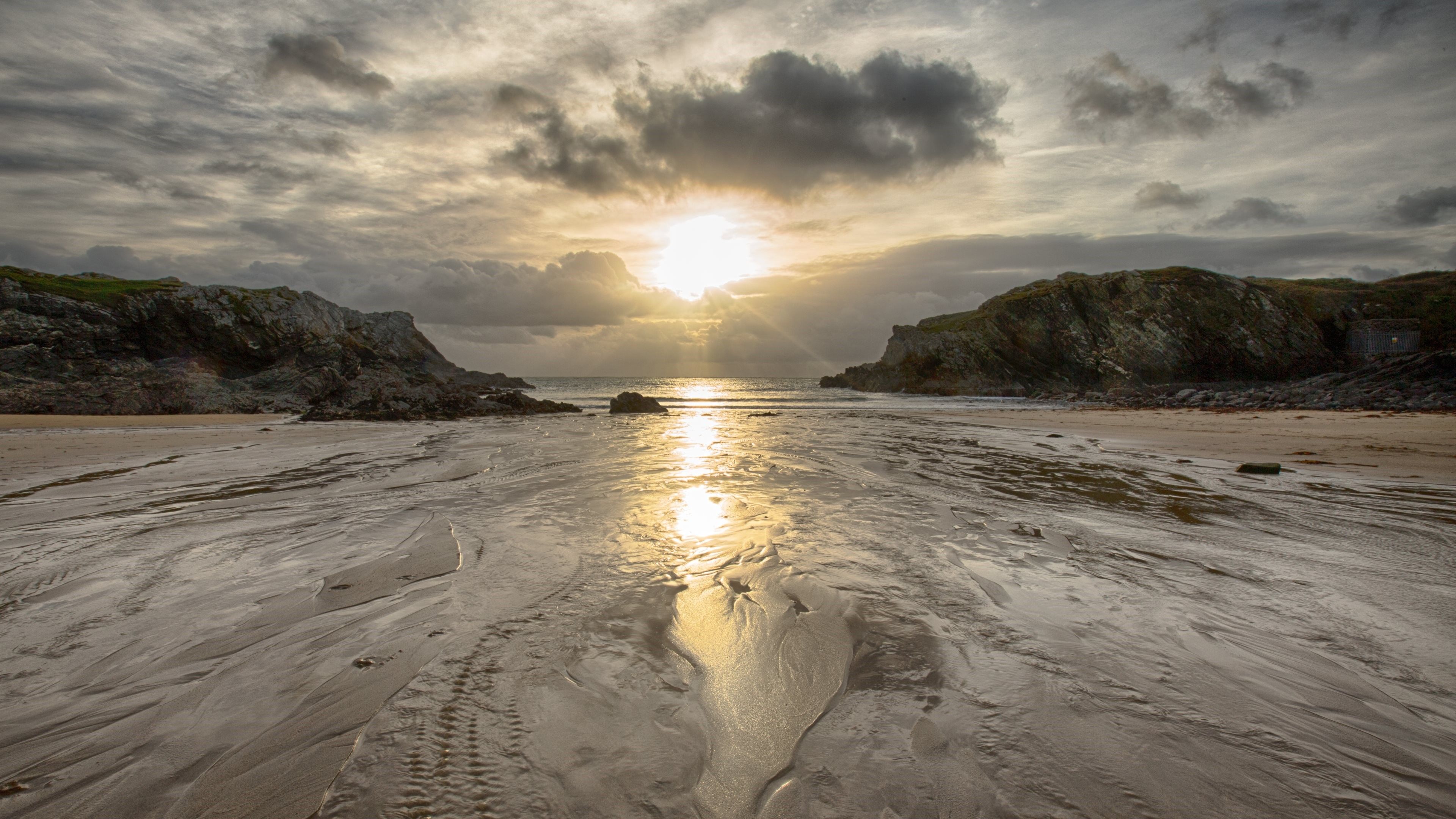 Beach Rocks Sun Wallpaper HD - Fondos de pantalla HD