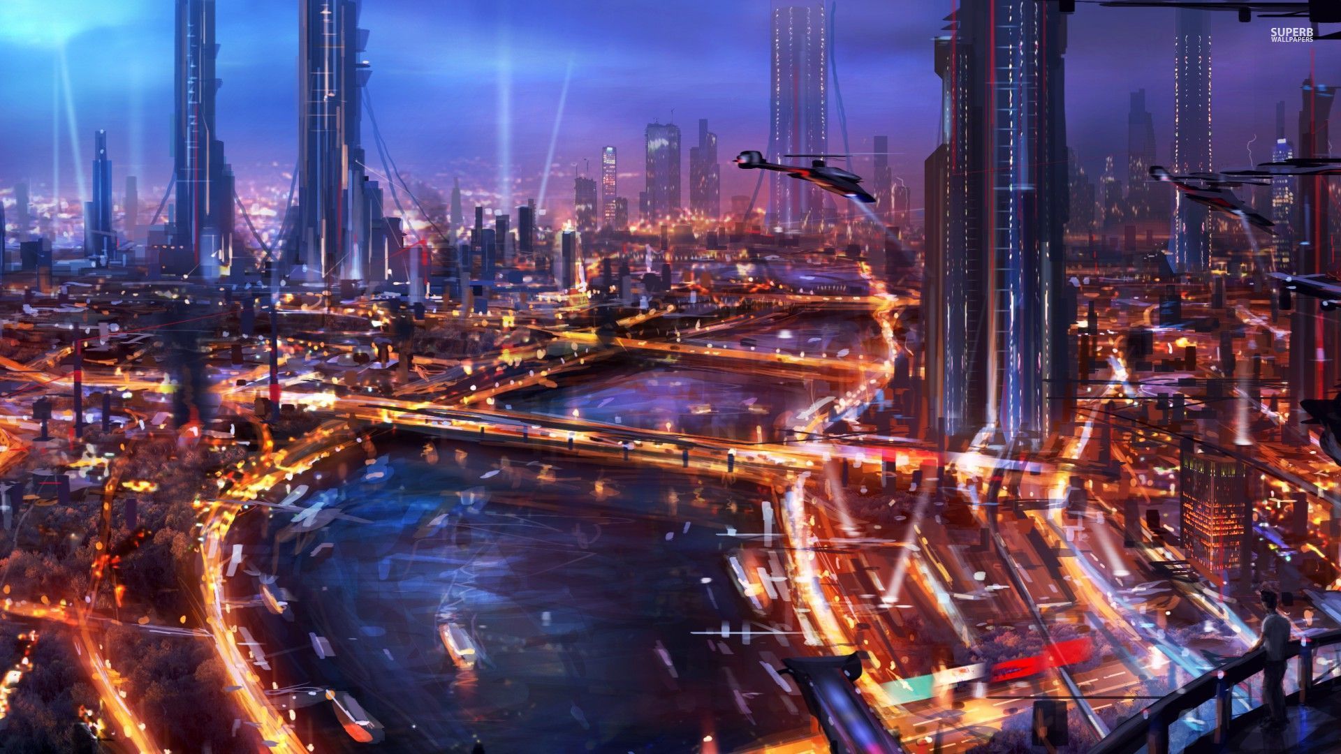 17648 fondos de pantalla de ciudades futuristas
