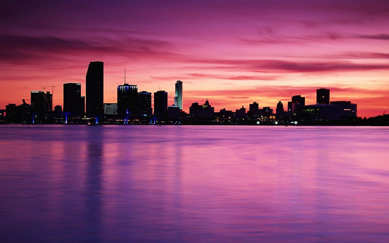 Fondos de escritorio de HdeJ: City 020 Sunset Cityscape: 1280x800