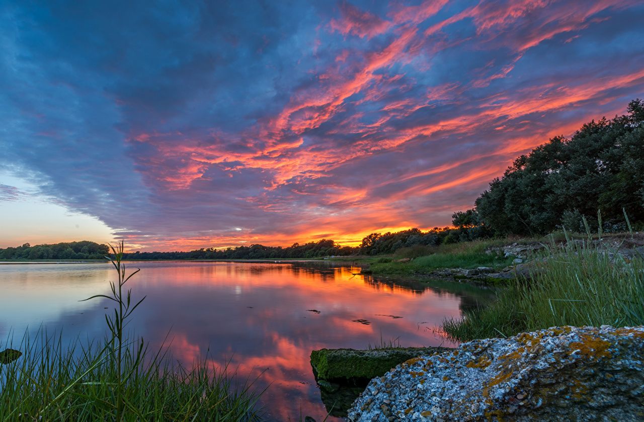 Fondos de Escritorio Reino Unido Poole harbour Nature Sky sunrise