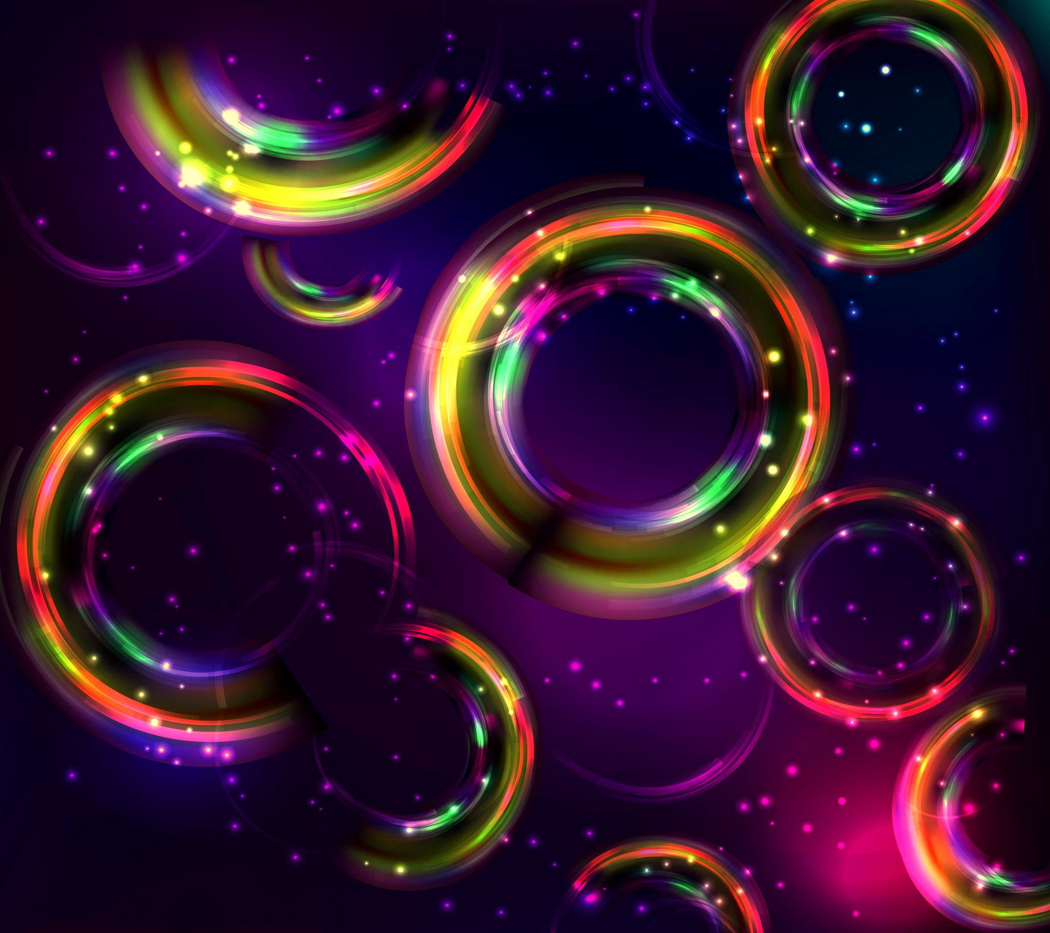 Fondo de pantalla Círculos de colores, HD, Abstracto / Más popular, # 4243