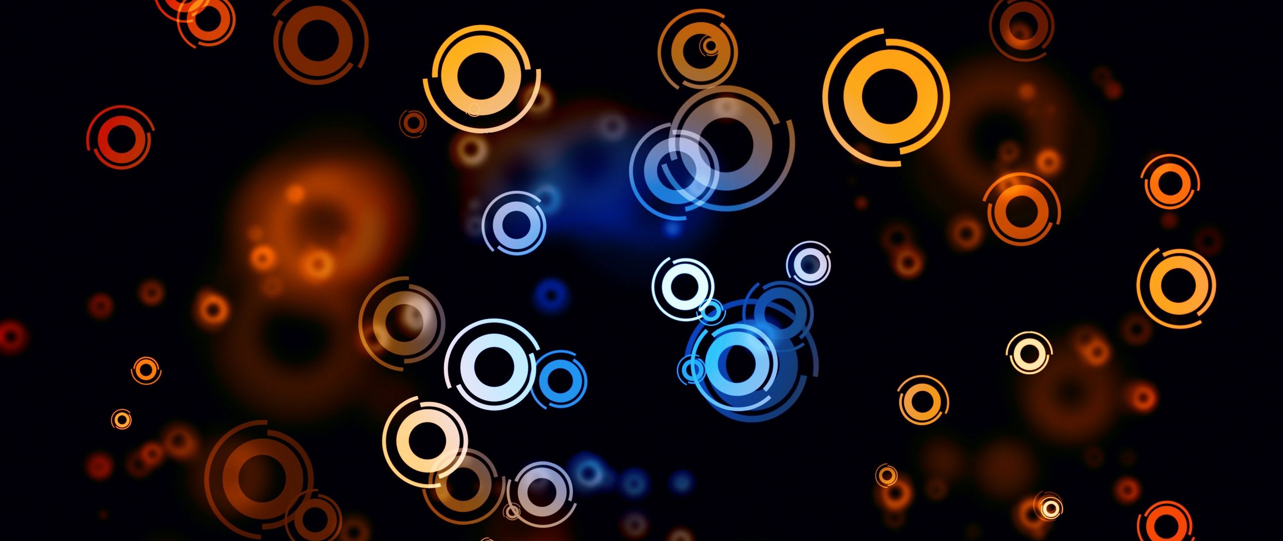 Descargar fondo de pantalla 2560x1080 círculos, manchas, colorido doble ancho