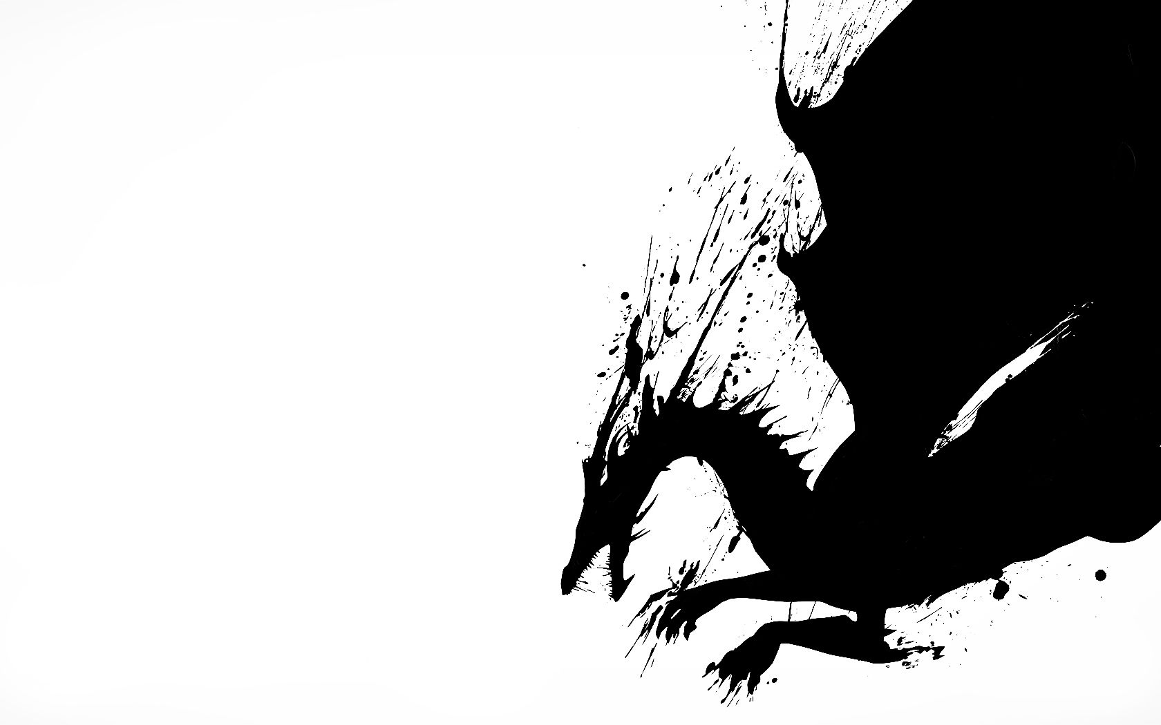 Fondo de pantalla de Black White Dragon | 1680x1050 | ID: 17835