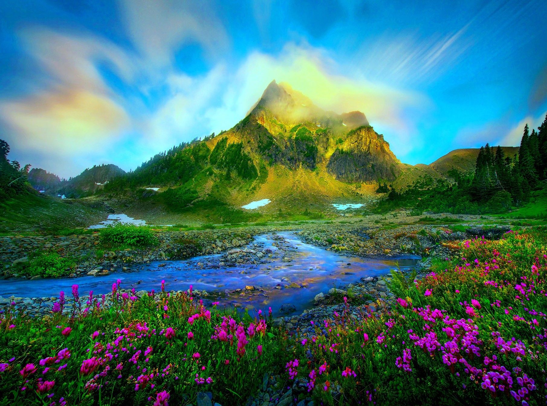 Fondos de la naturaleza, imágenes de paisajes HD, pantalla panorámica, fondo de pantalla de