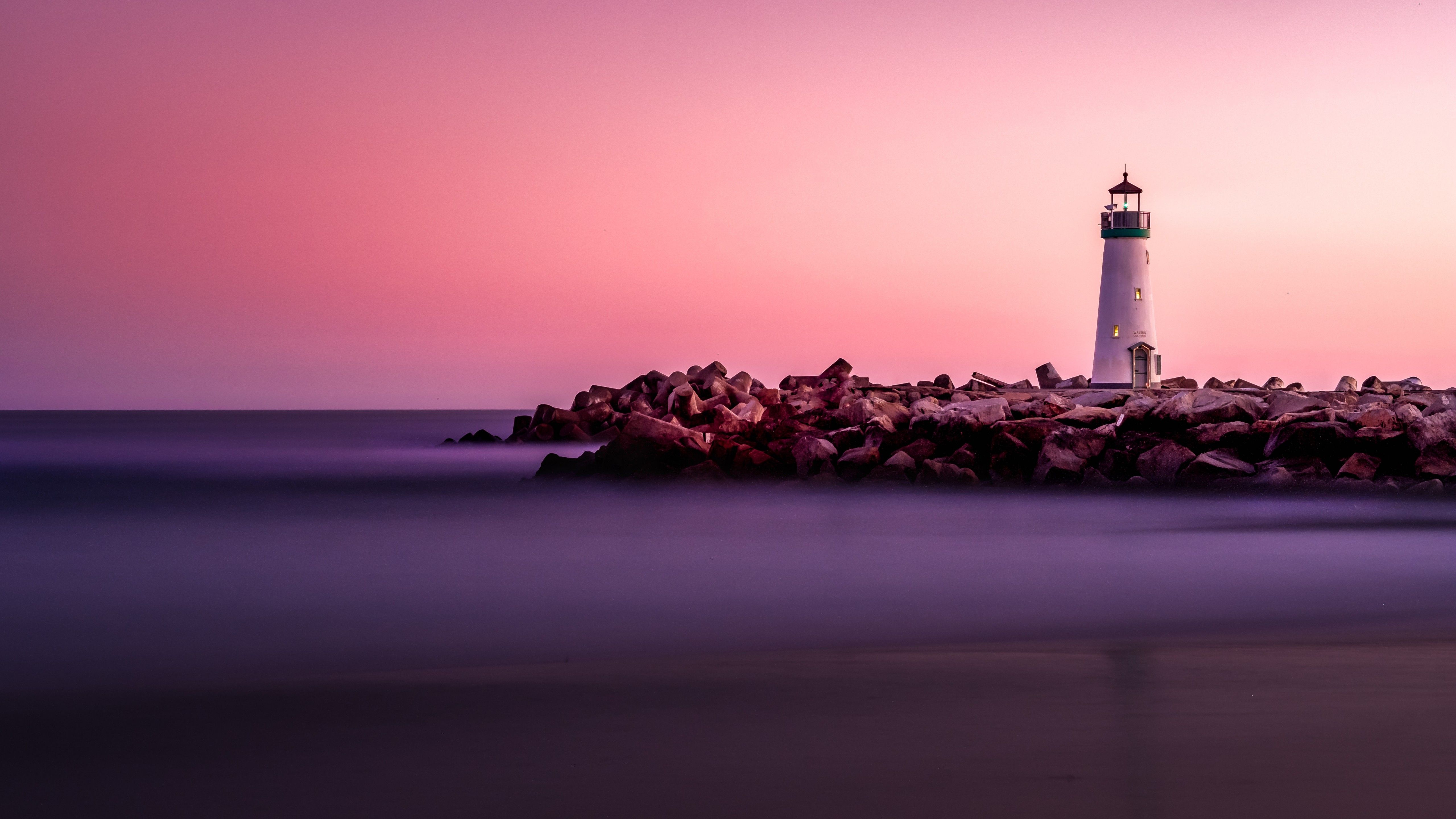 Faro de fondo de pantalla, Puesta de sol, HD, 5K, Fotografía, # 11756