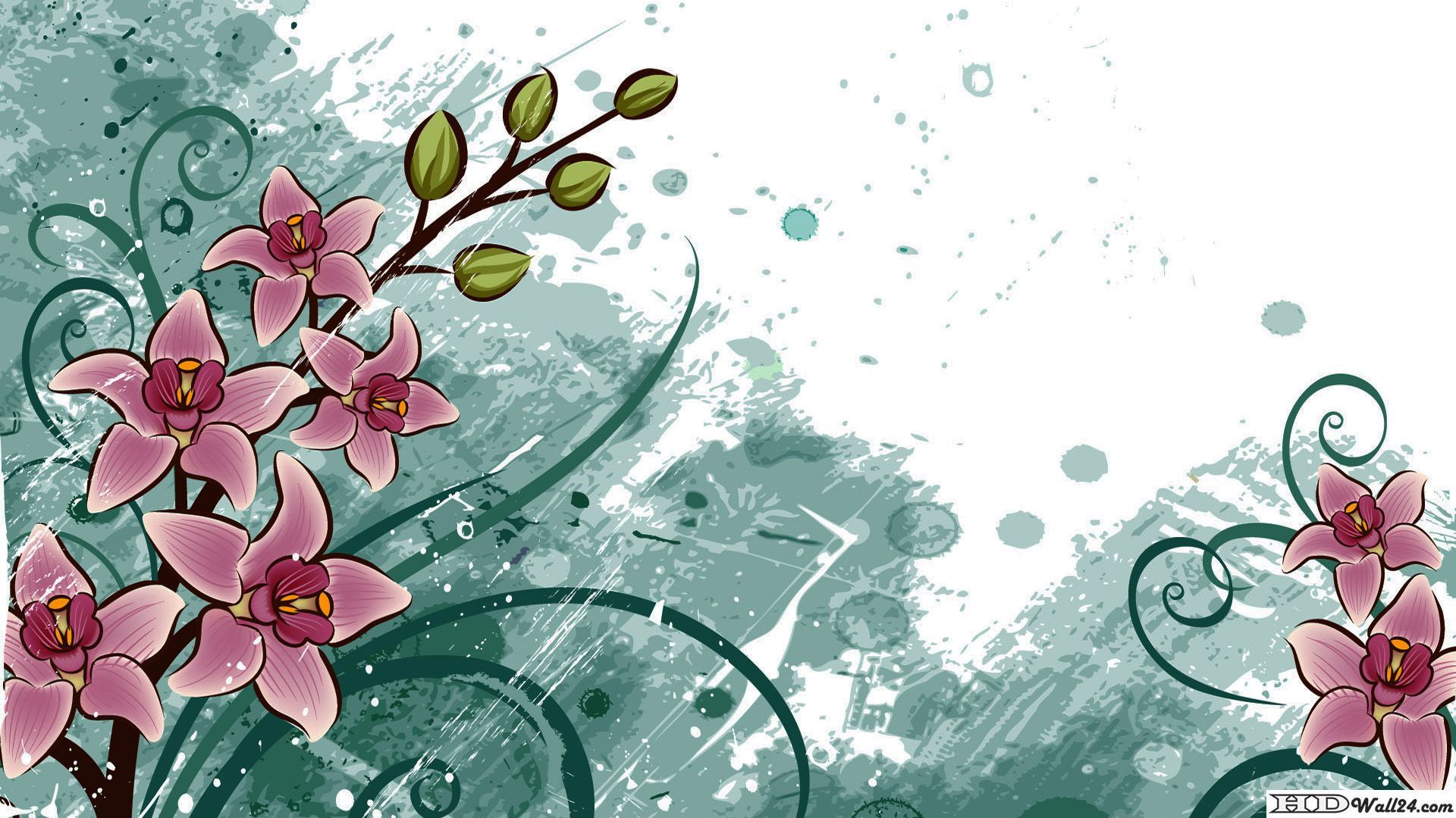 Arte, Paredes, Papel pintado | http://hdwall24.com/ | Papel tapiz de flores