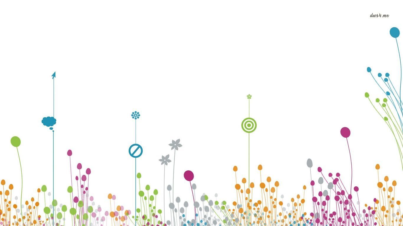 Minimalistic Flowers wallpaper - Fondos de pantalla vectoriales - # 6229