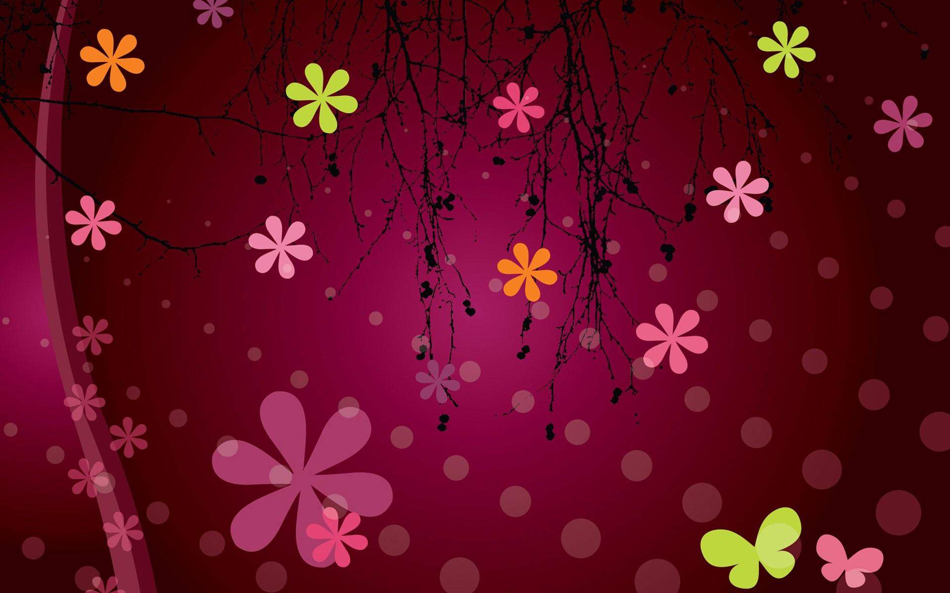 Vector Flowers Wallpapers