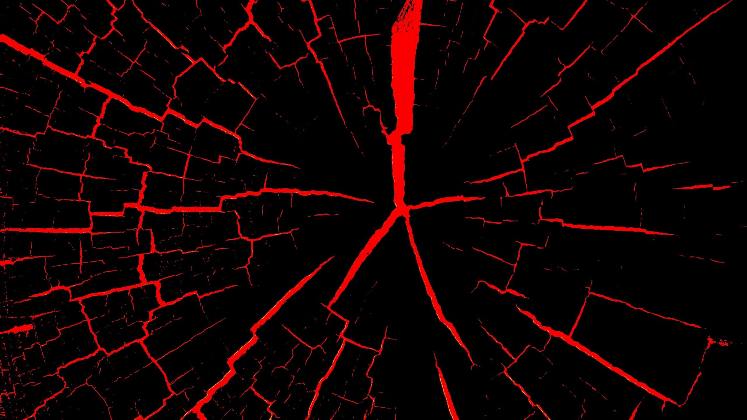 Descargar fondo de pantalla 2560x1440 grietas, rojo, negro pantalla ancha 16: 9 hd
