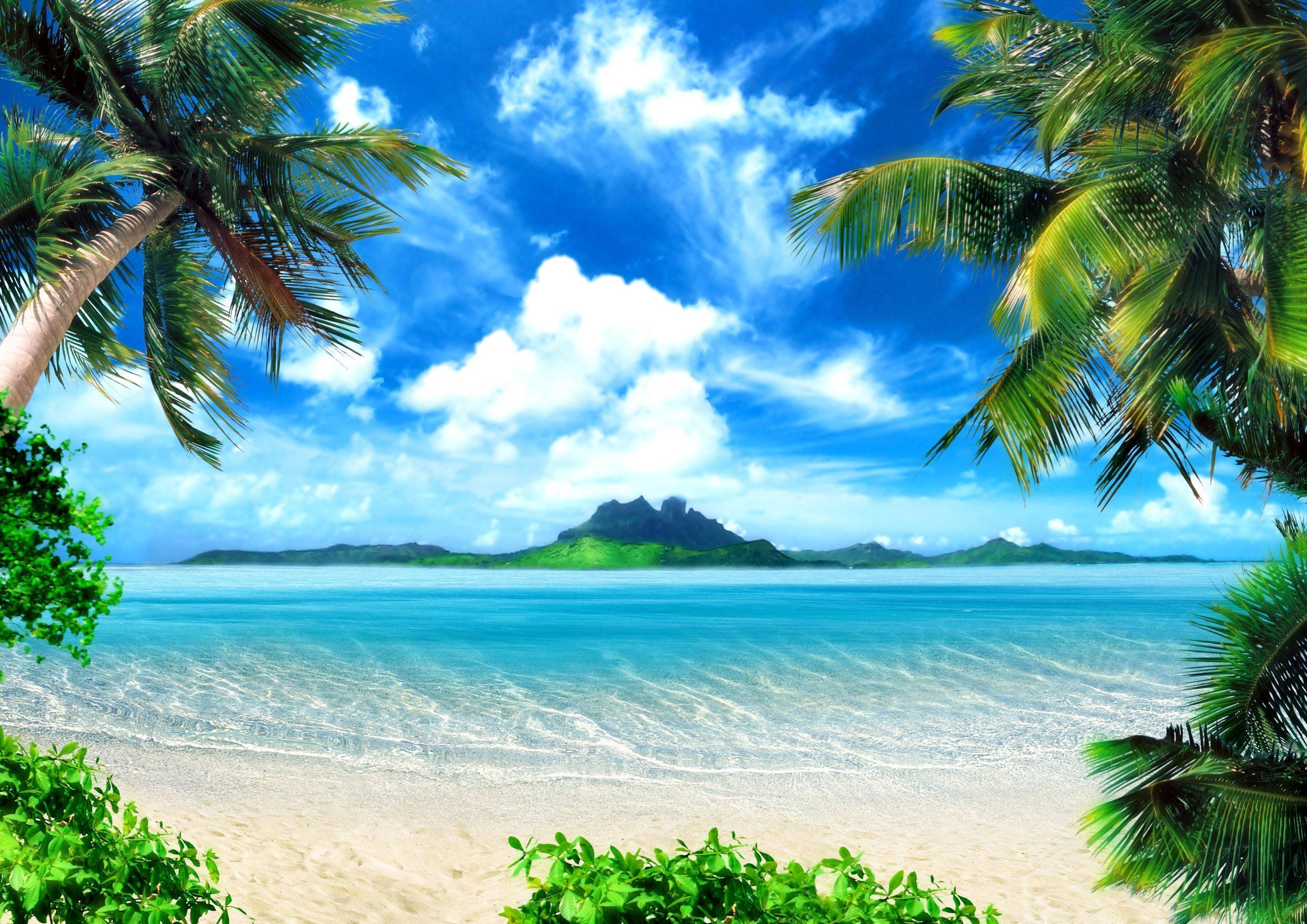 3D Beach Wallpapers - Cueva de fondo de pantalla