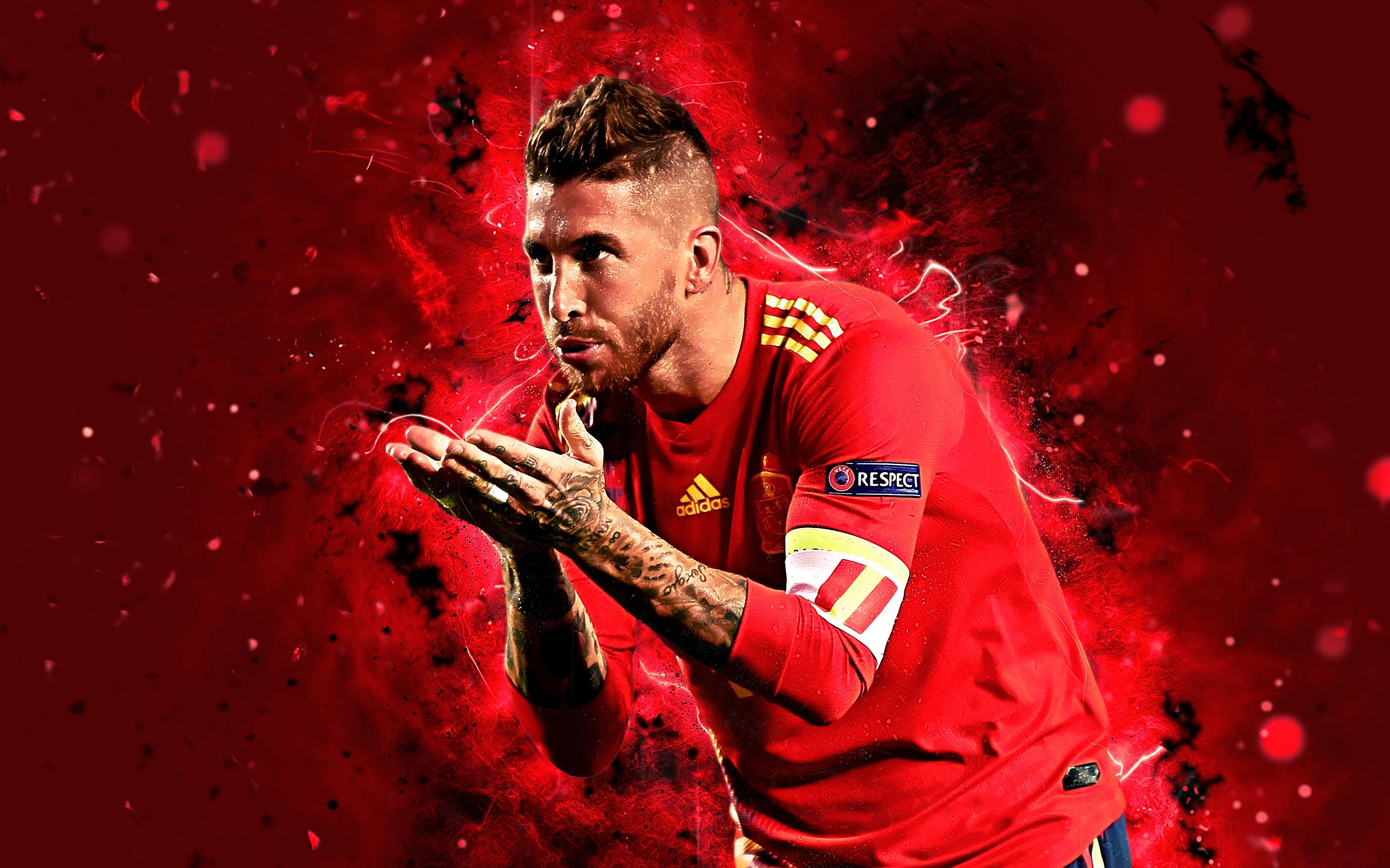 Sergio Ramos - España 4k Ultra Fondo de pantalla HD | Imagen de fondo