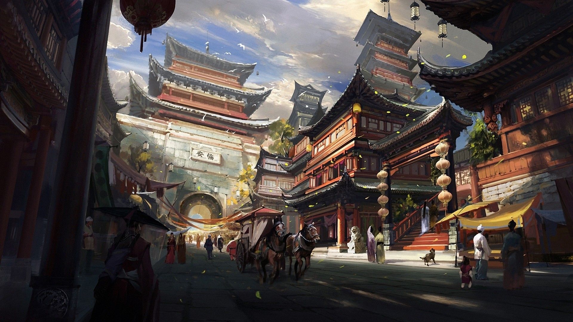 Chinese Festival Painting Fondo de pantalla HD »FullHDWpp - Full HD