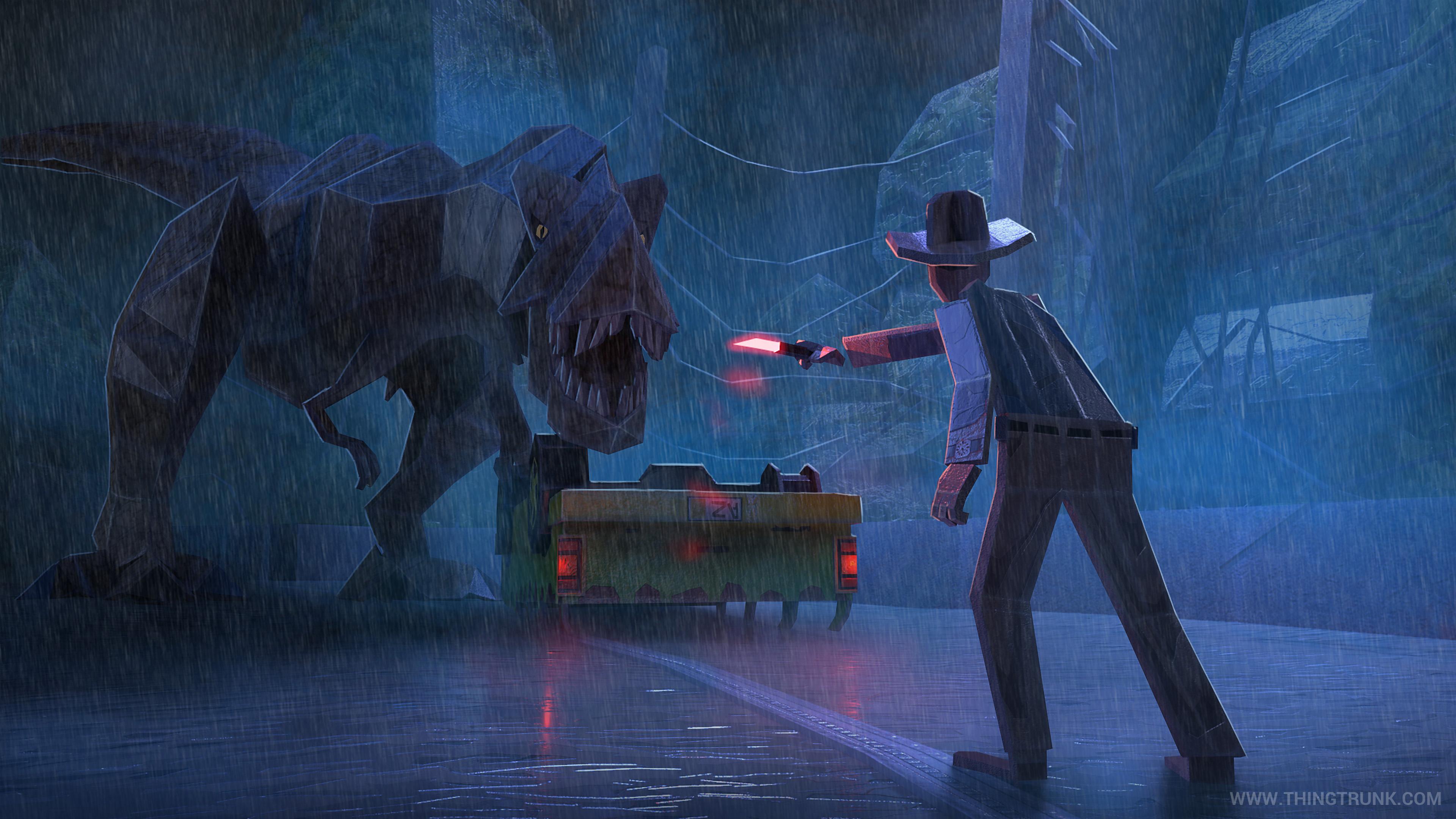 Descargue el fondo de pantalla Jurassic Park de Cardboard, Jurassic Cardboard