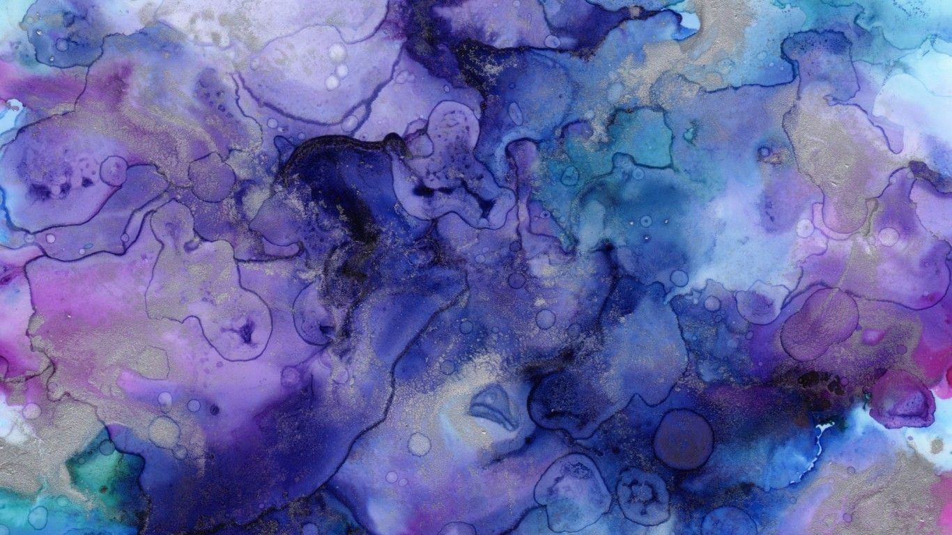 Descargar 1366x768 Blue Watercolour Wallpapers para Laptop, Notebook