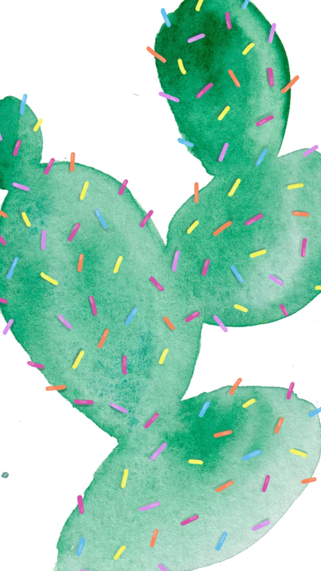 Freebie] Miércoles Acuarela: Fondos de pantalla del teléfono - Cactus Garden
