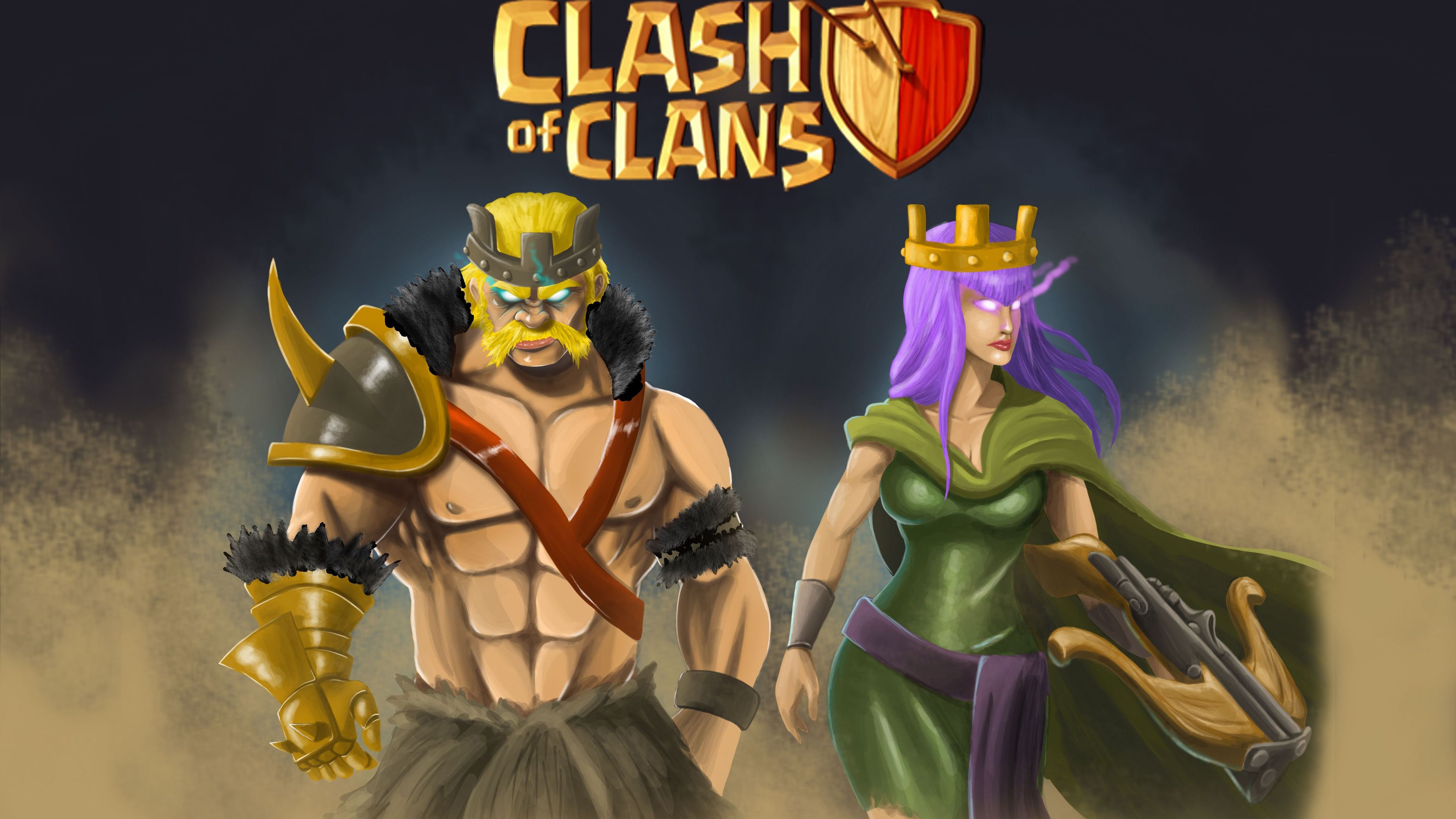 Fondo de pantalla 4k Choque de clanes 4k 4k-fondos de pantalla, ilustraciones fondos de pantalla