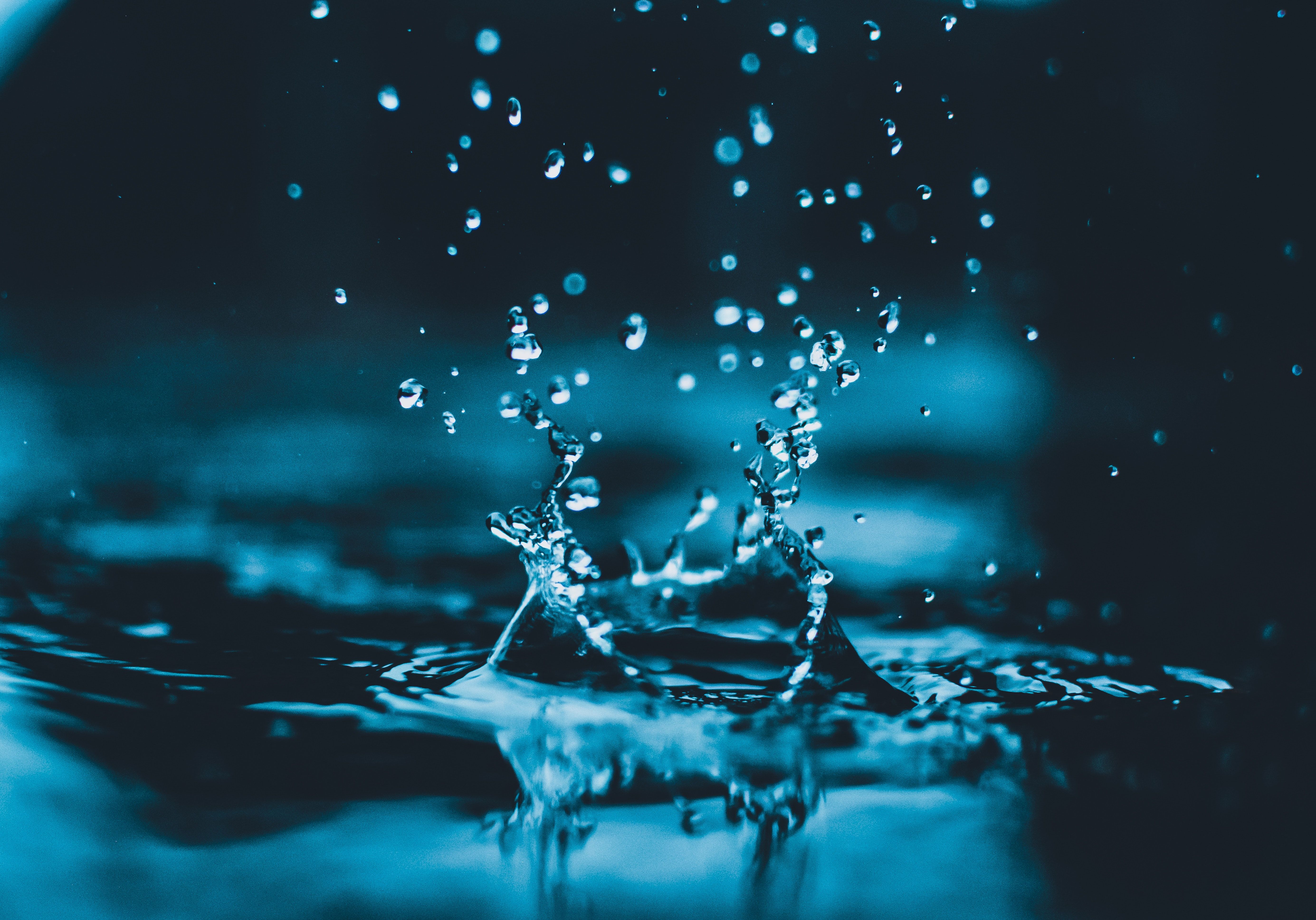Fotografía de foco superficial de Water Splash · Foto de archivo gratis