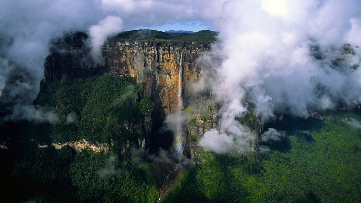 Nubes paisajes venezuela cascadas wallpaper | 1920x1080