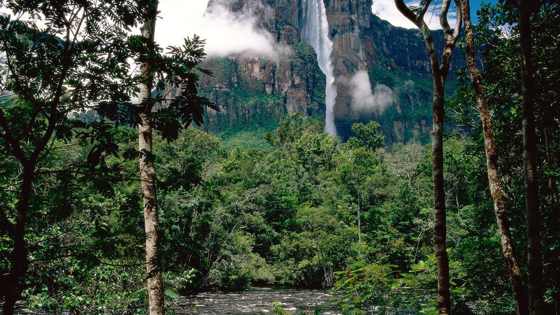 ángeles paisajes caídas venezuela parque nacional 1920x1080 fondo de pantalla