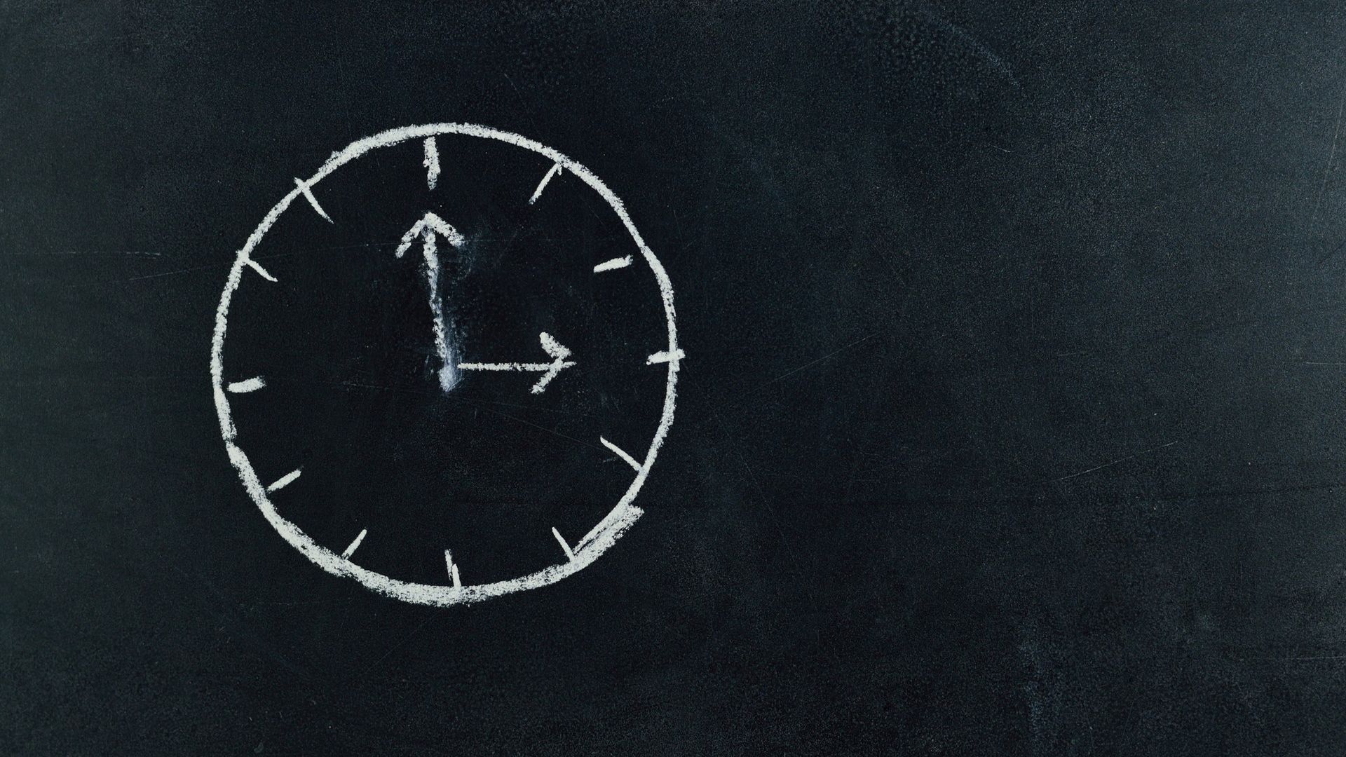 Clock Sketch in Black Surface Wallpaper - Wallpaper Stream