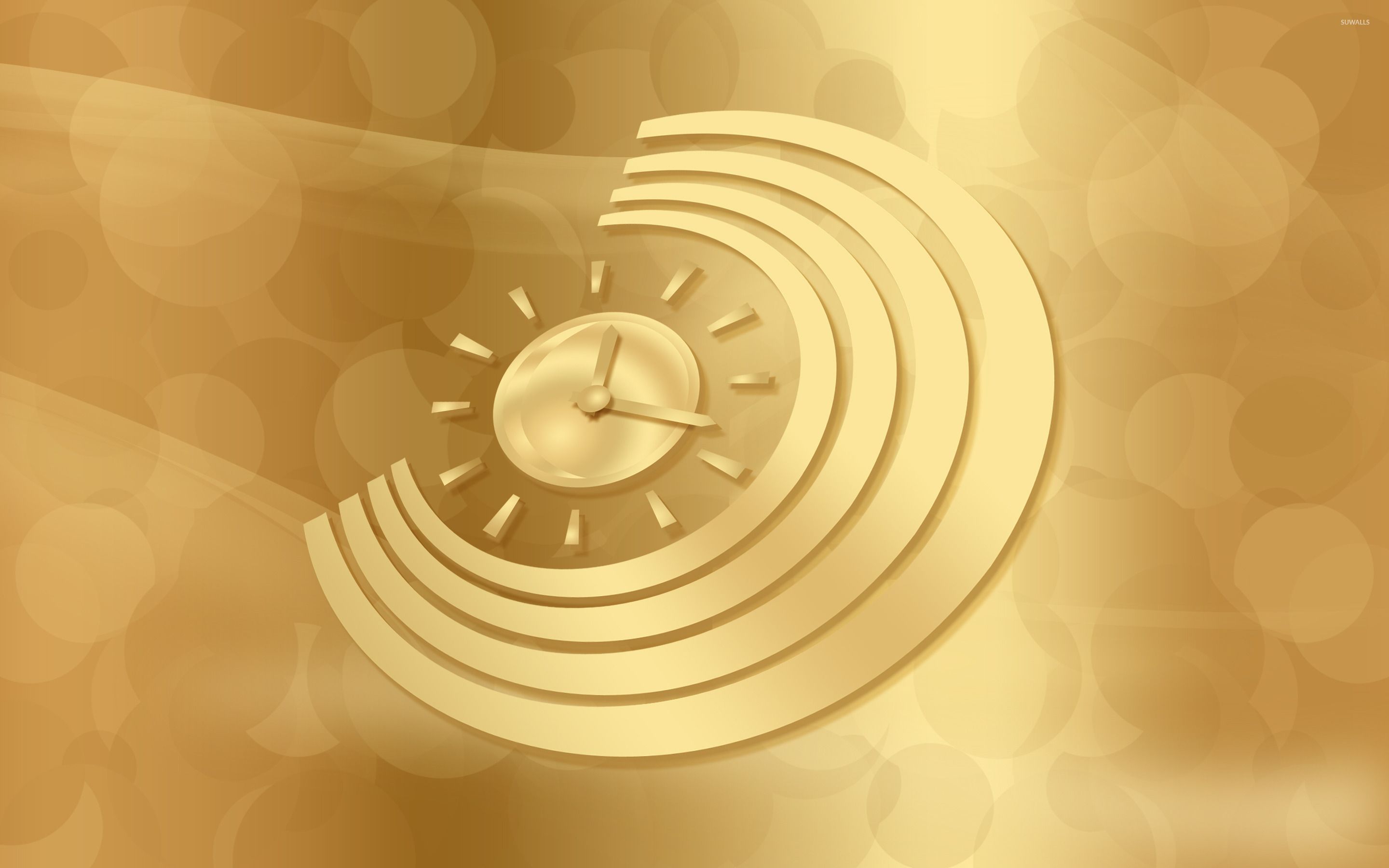 Fondo de pantalla de reloj de oro - Fondos de arte digital - # 24100