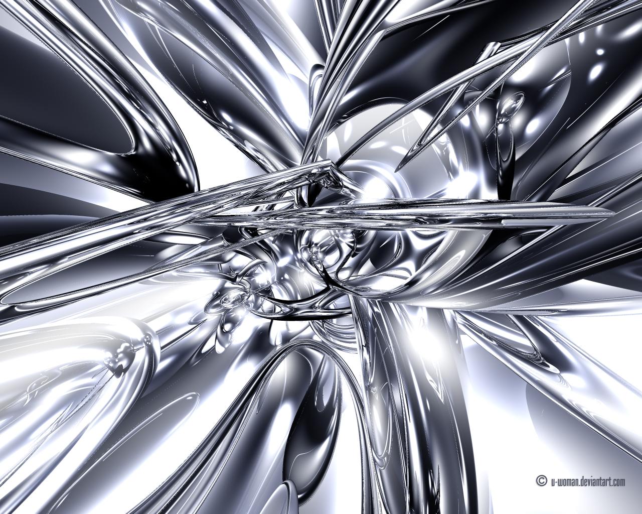 Papel pintado plata abstracto con cristales rotos 28474 - Baltana
