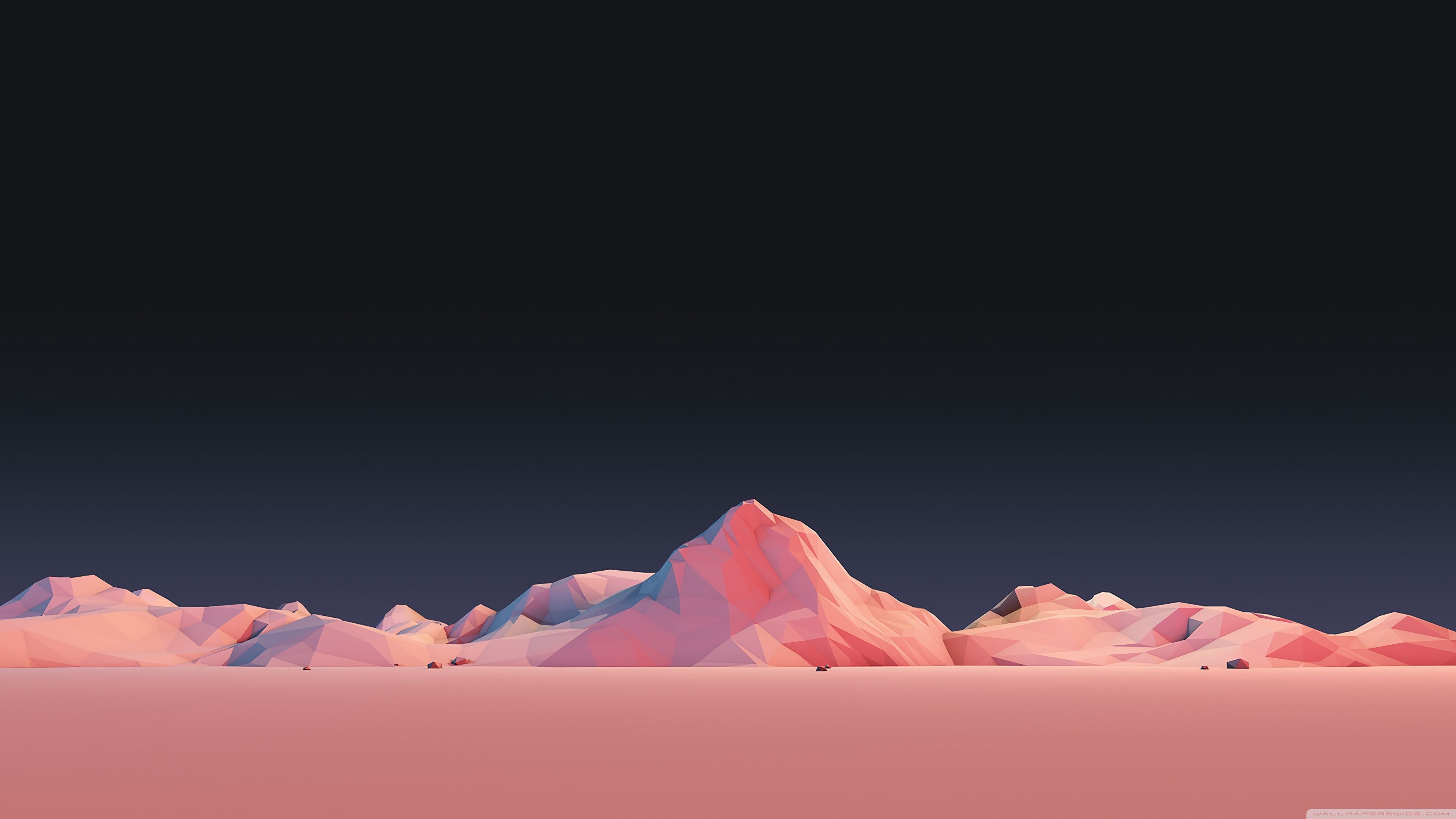 Low Poly Simple Mountain Landscape ❤ 4K HD Desktop Wallpaper para