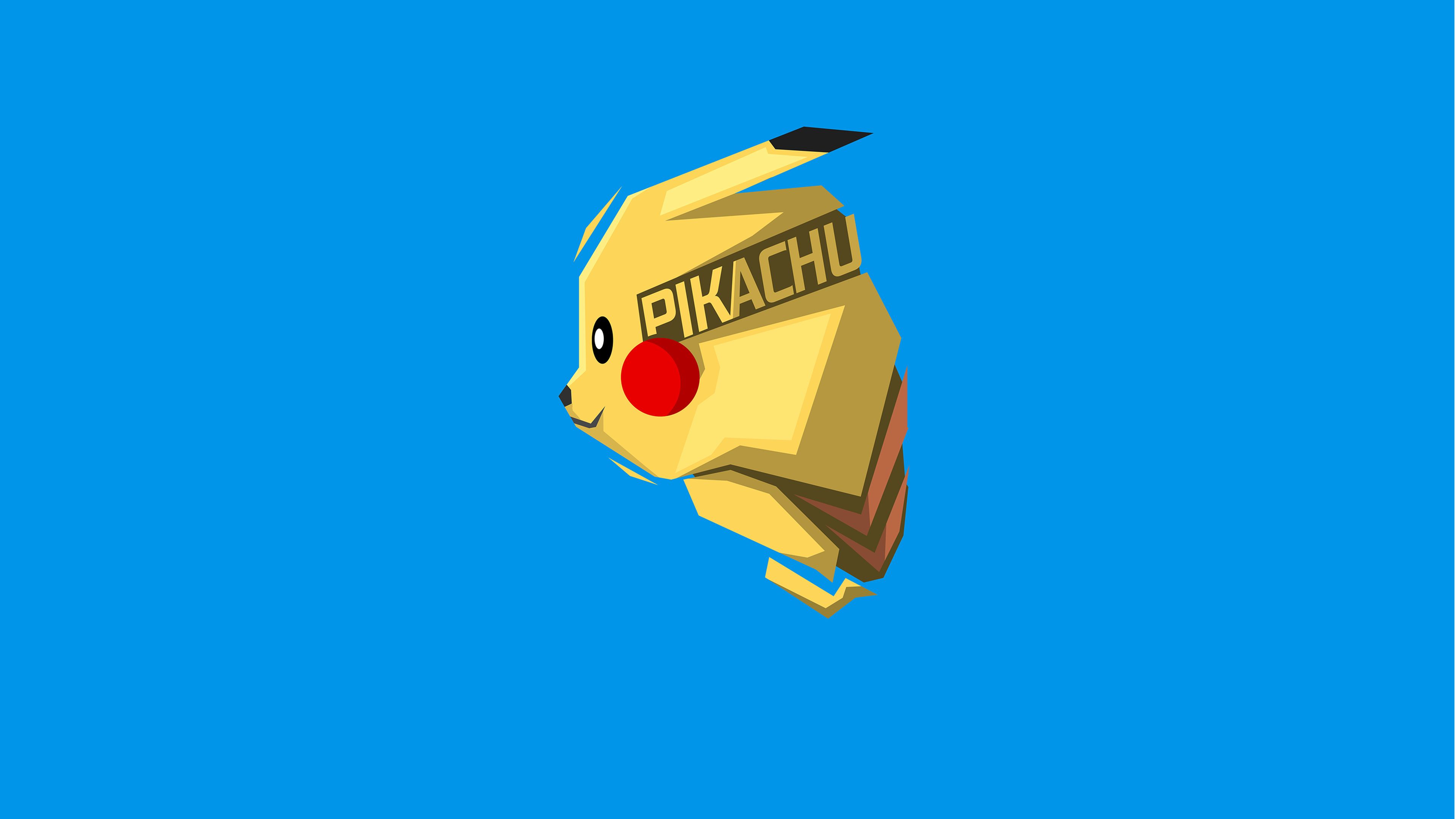 Fondo de pantalla 4k Pikachu Minimalismo 8k 4k-fondos de pantalla, 5k fondos de pantalla, 8k