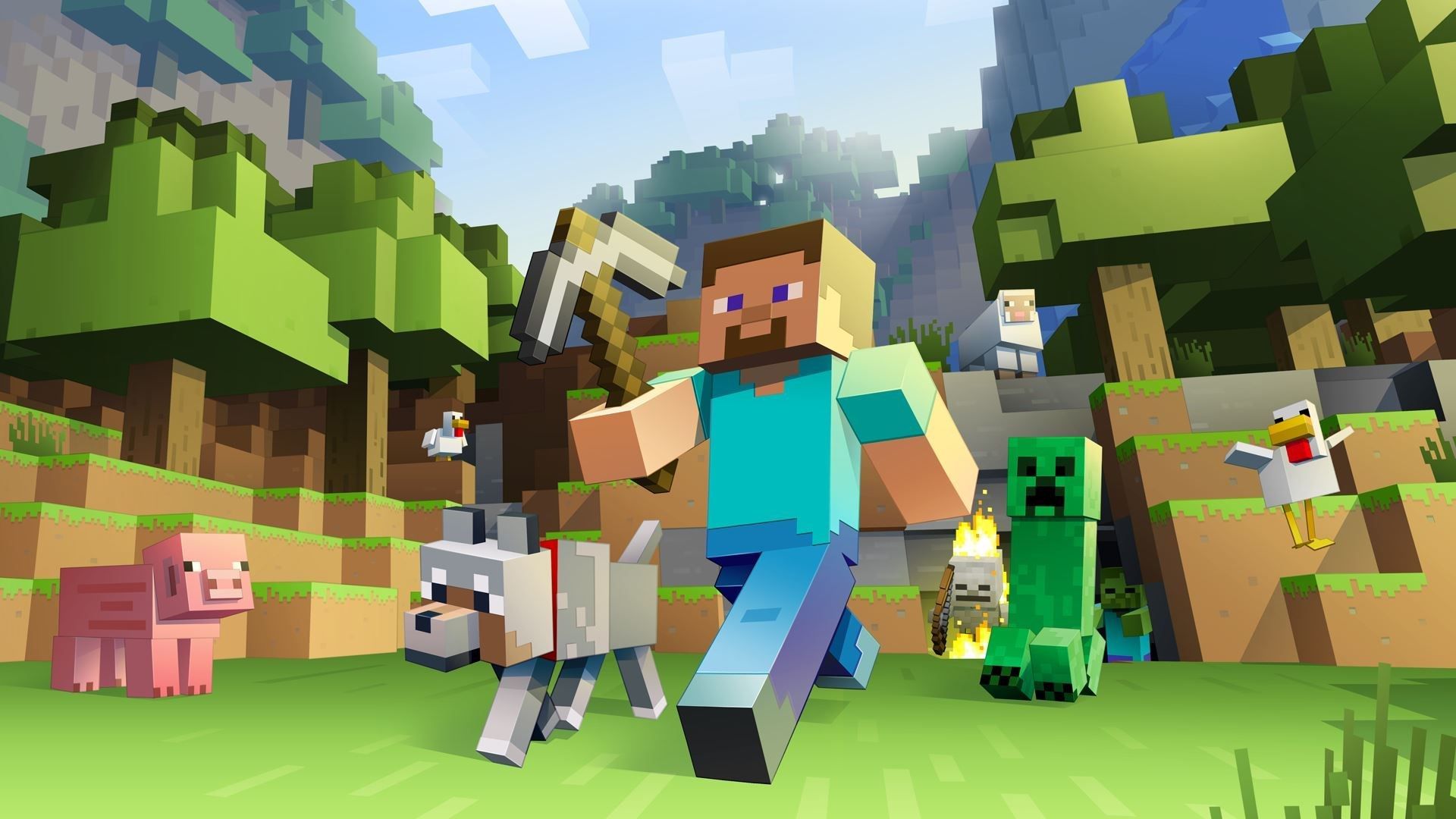 Minecraft fondos de pantalla para computadora fondo de pantalla 1366 × 768 Minecraft