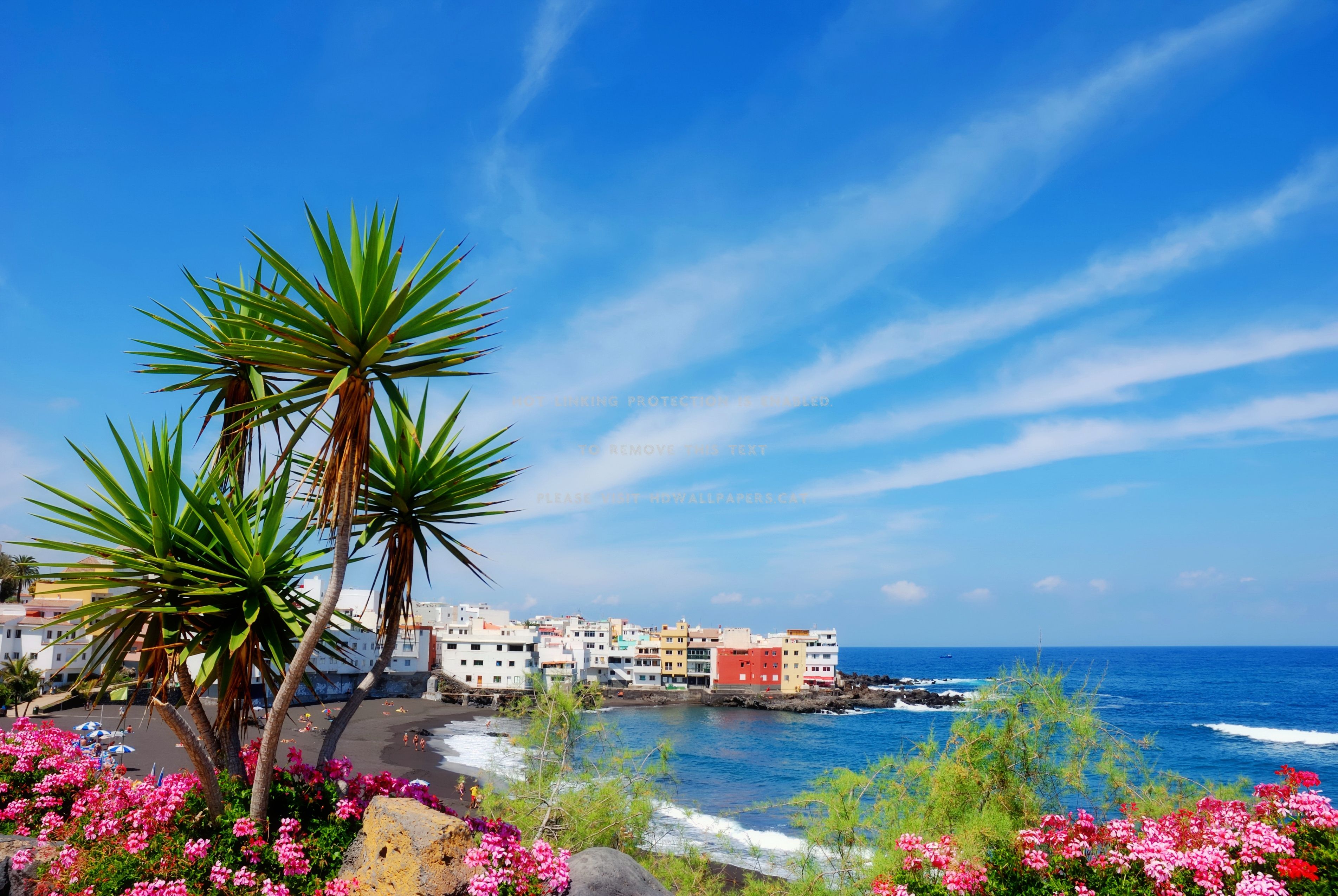 tenerife españa ciudad cielo viajes verano descanso