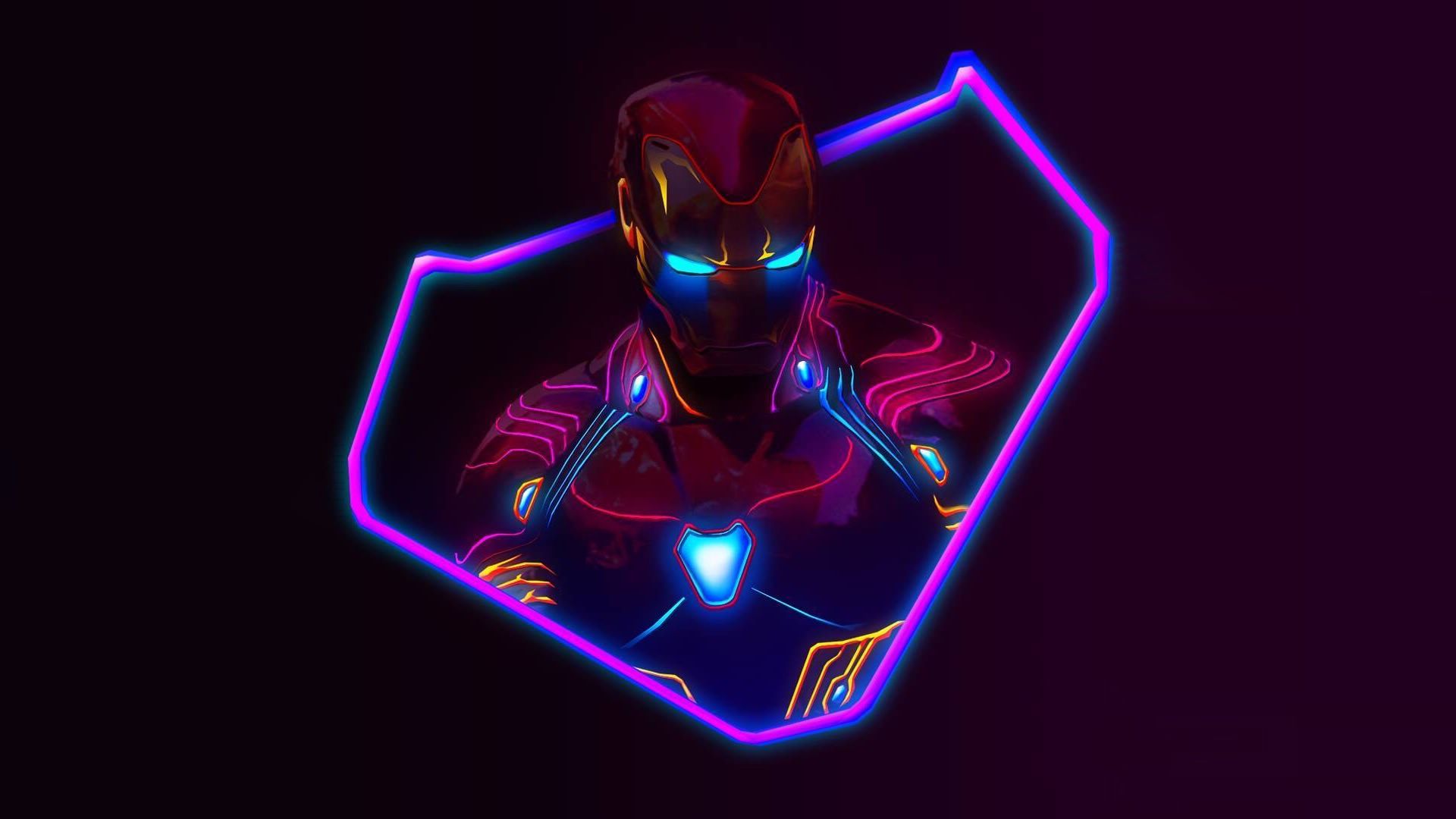 Neon Avengers 1920x1080 Fondos de escritorio (basados en ilustraciones de