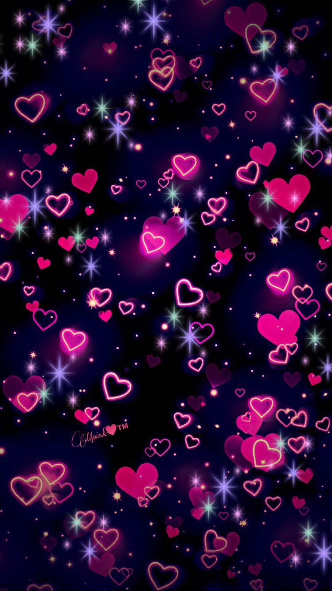 Más de 45 fondos de pantalla de Neon Pink Hearts - Descarga