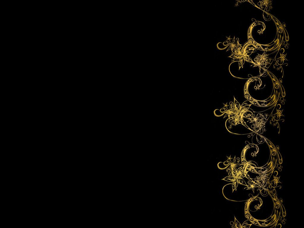 Papel pintado negro y dorado | 1024x768 | # 3448